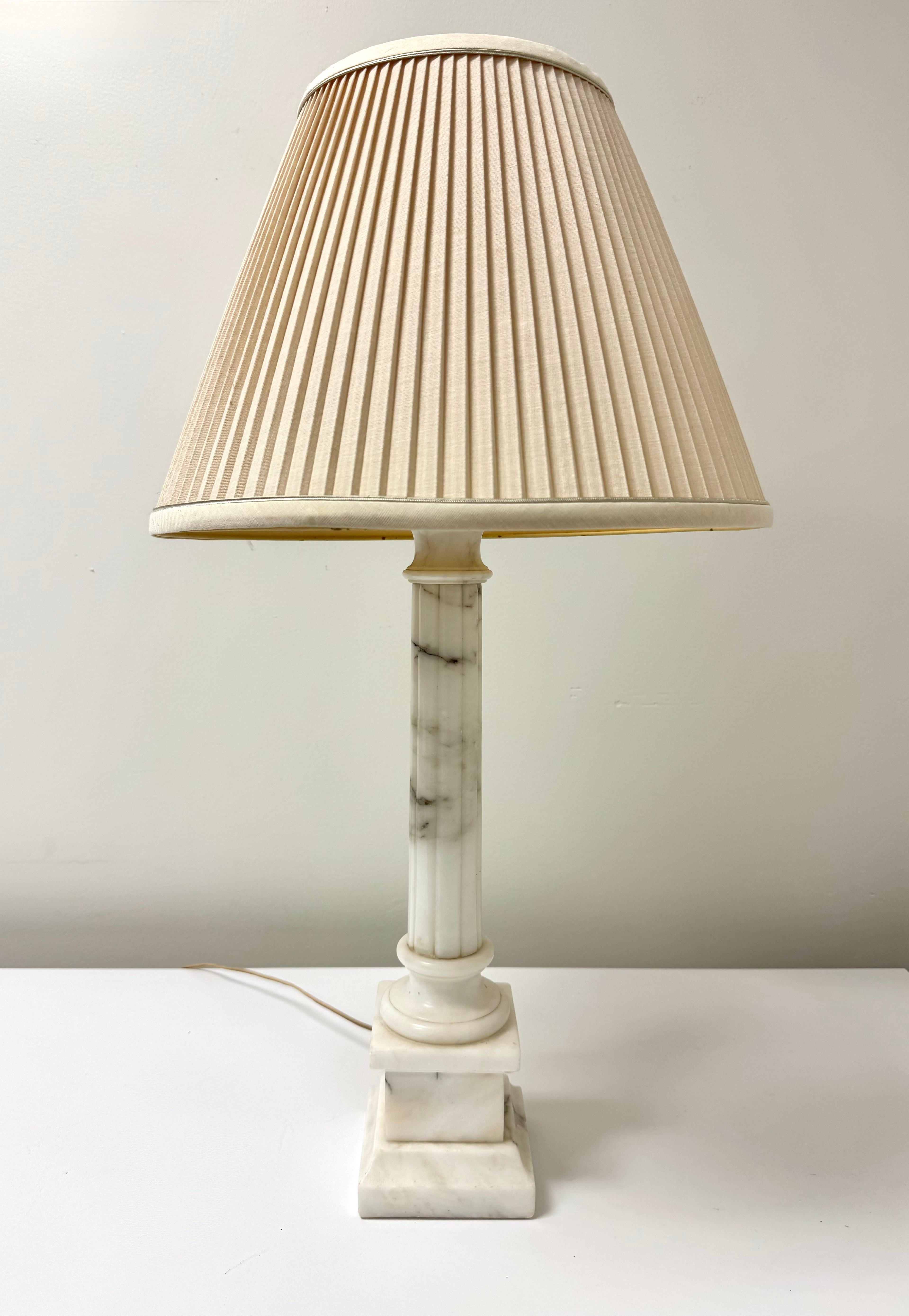 Vintage Alabaster Column Lamp