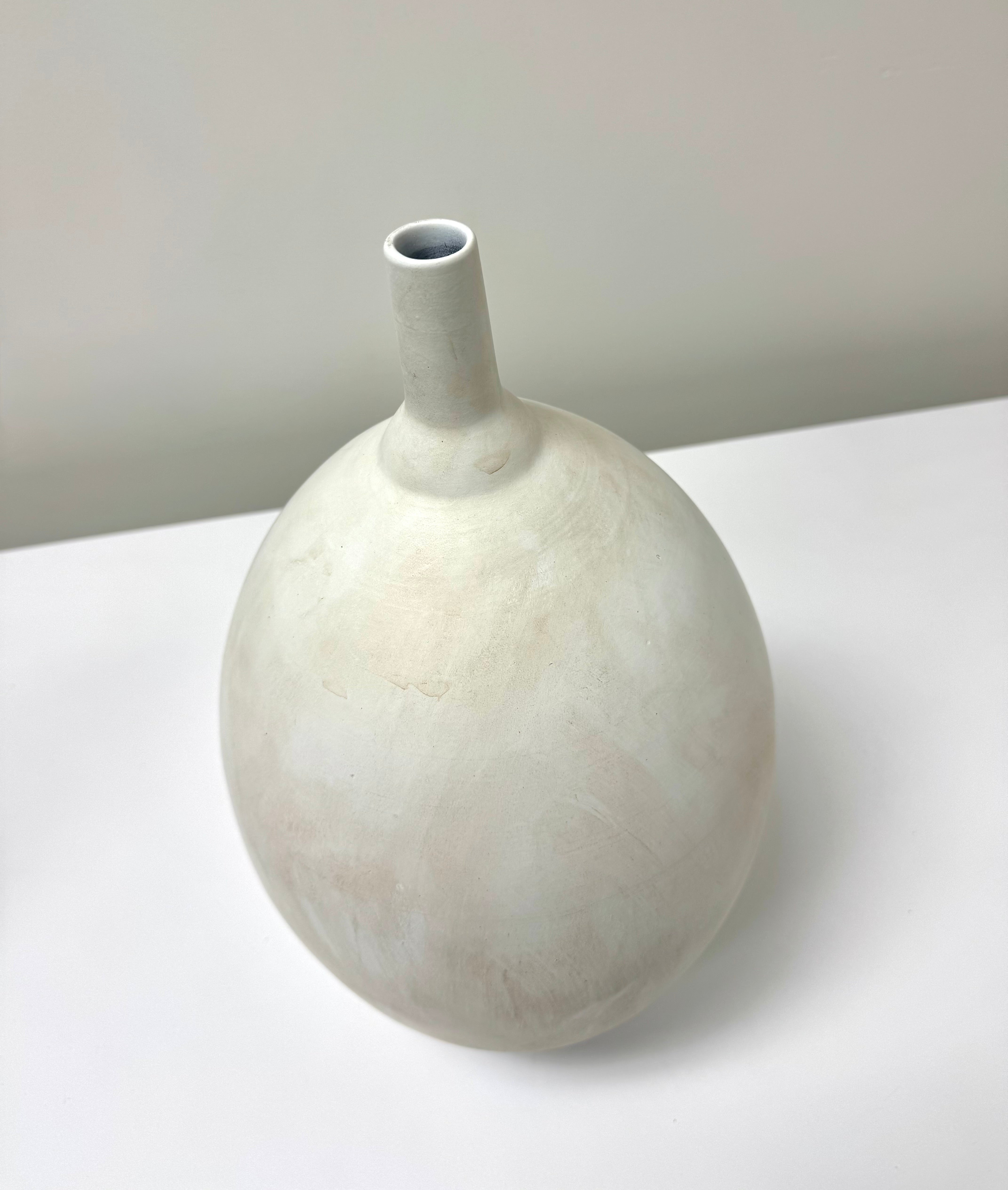 Rustic White Bottle Vase