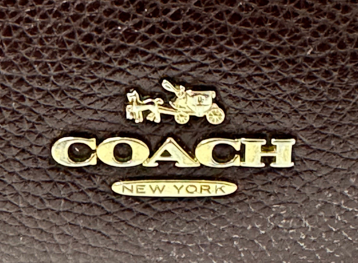 COACH 'Lexy' Oxblood Pebble Leather Shoulder Bag