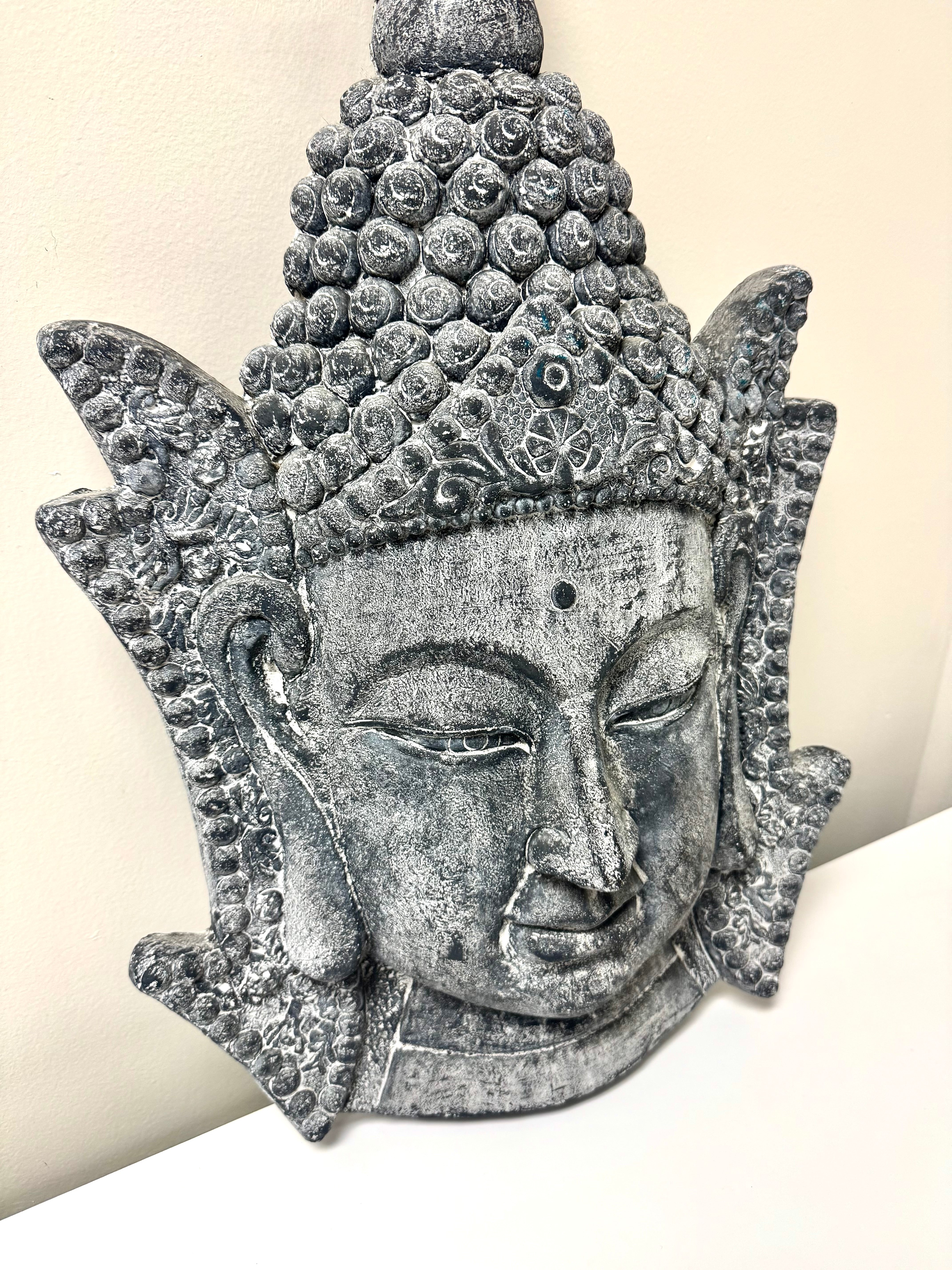 Gray Plaster Buddha Wall Decor