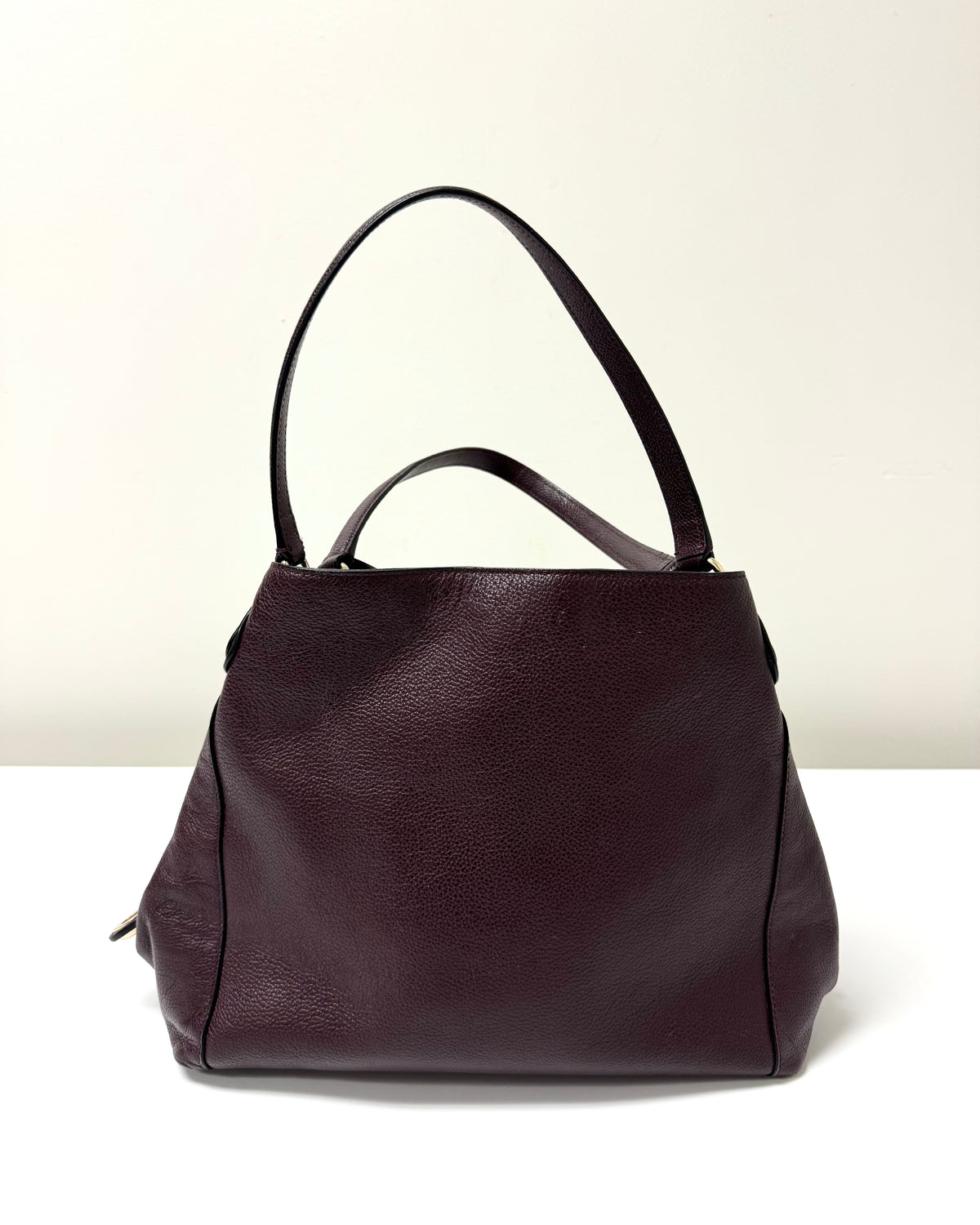 COACH 'Lexy' Oxblood Pebble Leather Shoulder Bag