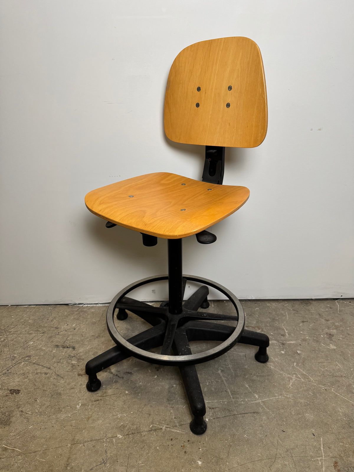 Beech Bentwood Adjustable Stool