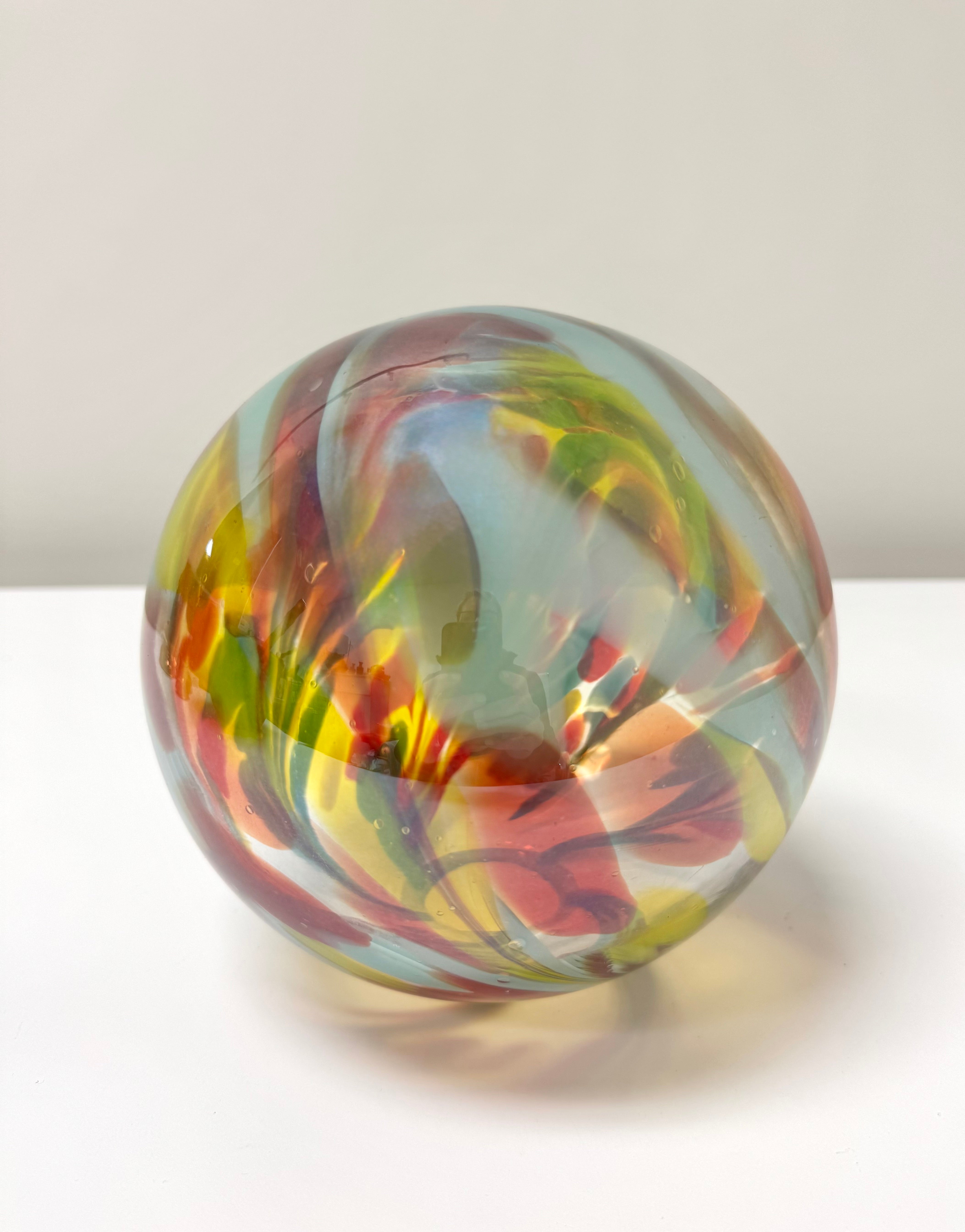 Art Glass Swirl 7-1/2" Orb