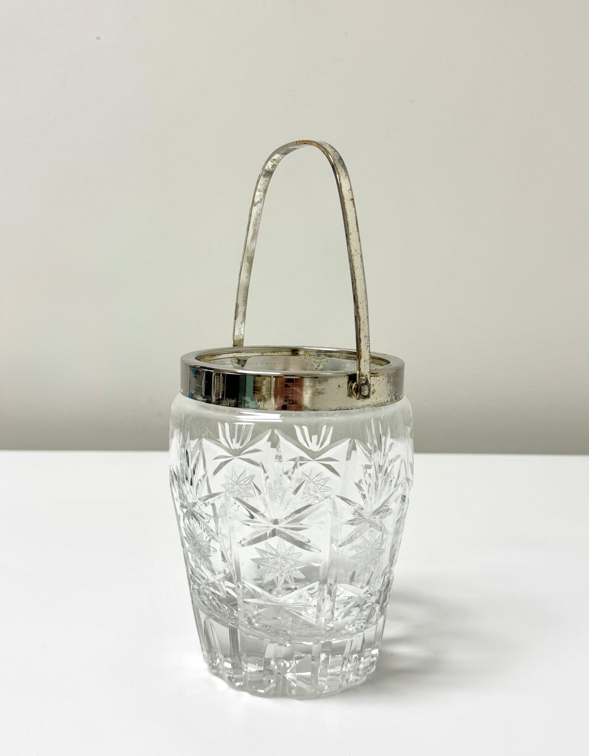 Vintage Cut Crystal Ice Bucket