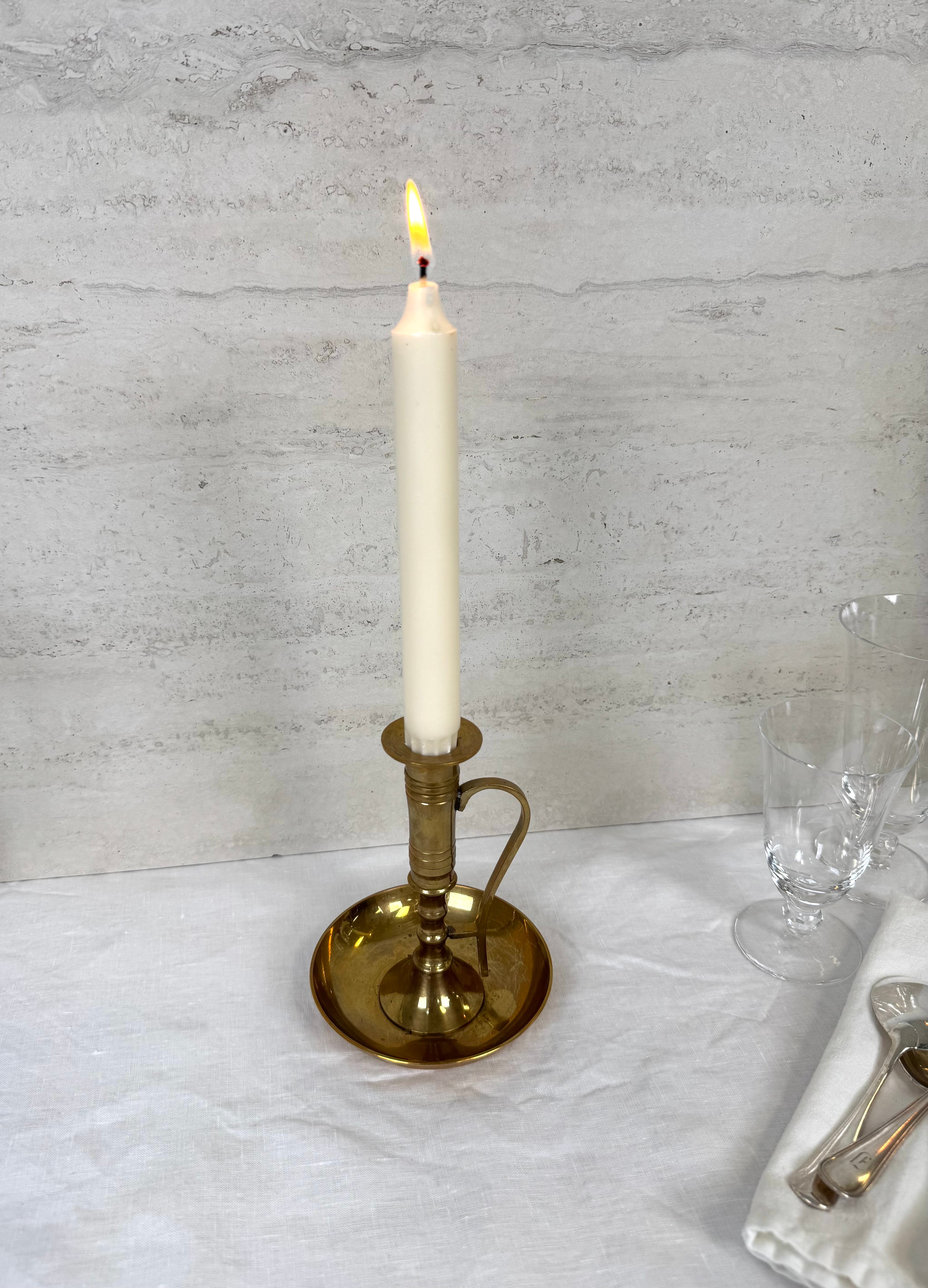 Vintage Brass Chamber Candle Holder
