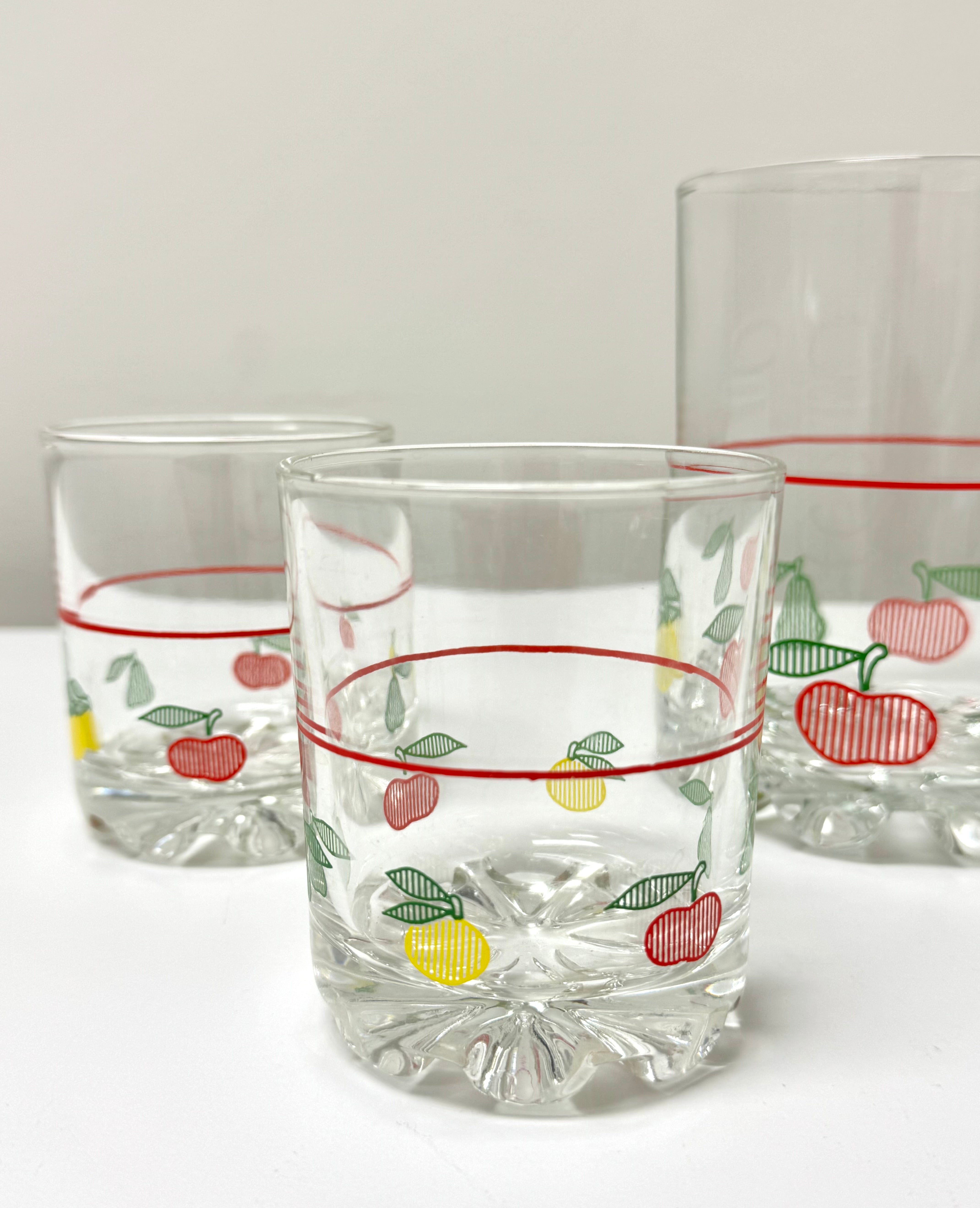 Vintage MCM Small Ice Bucket Set with Tongs & Two Glasses