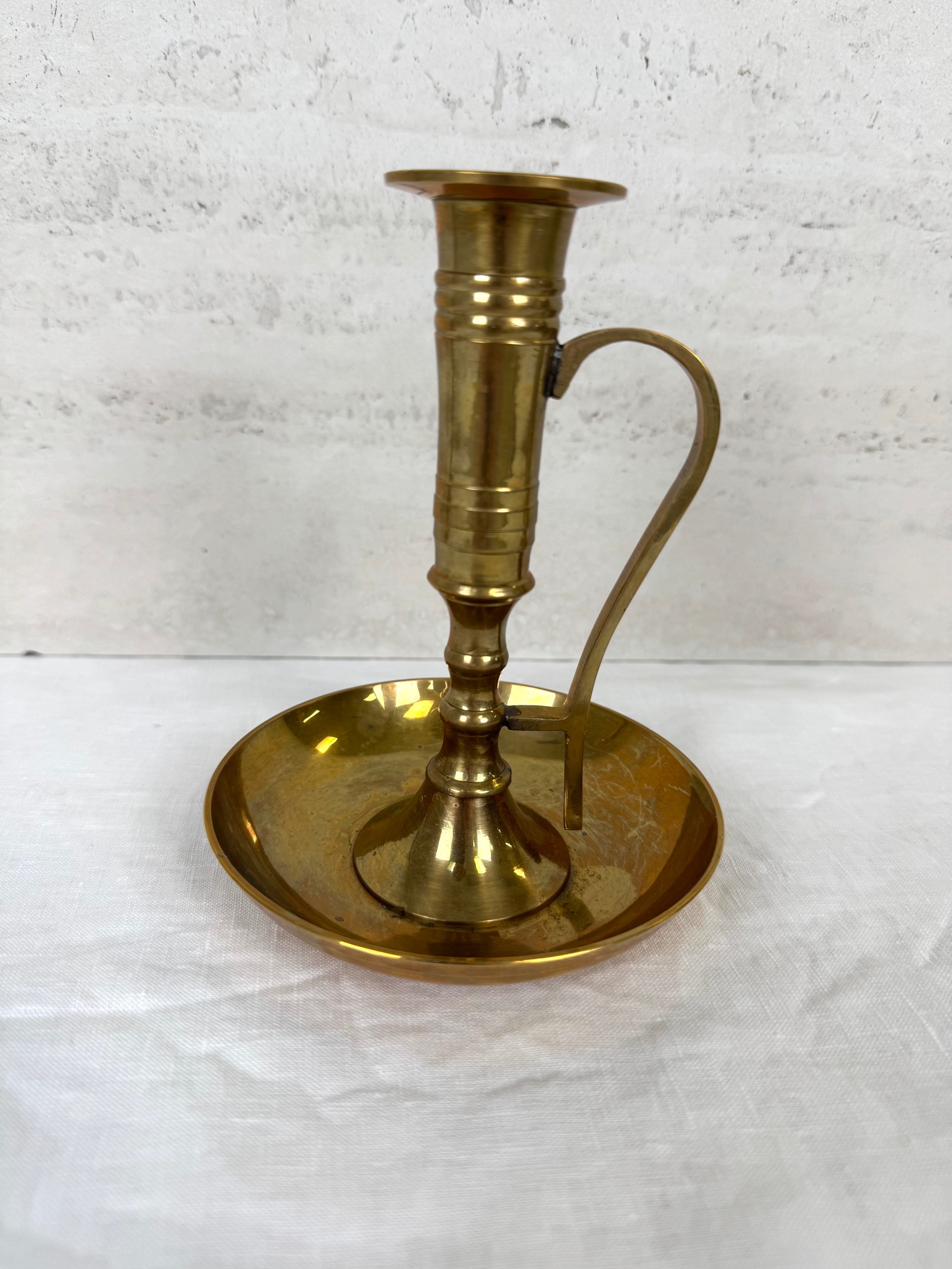 Vintage Brass Chamber Candle Holder