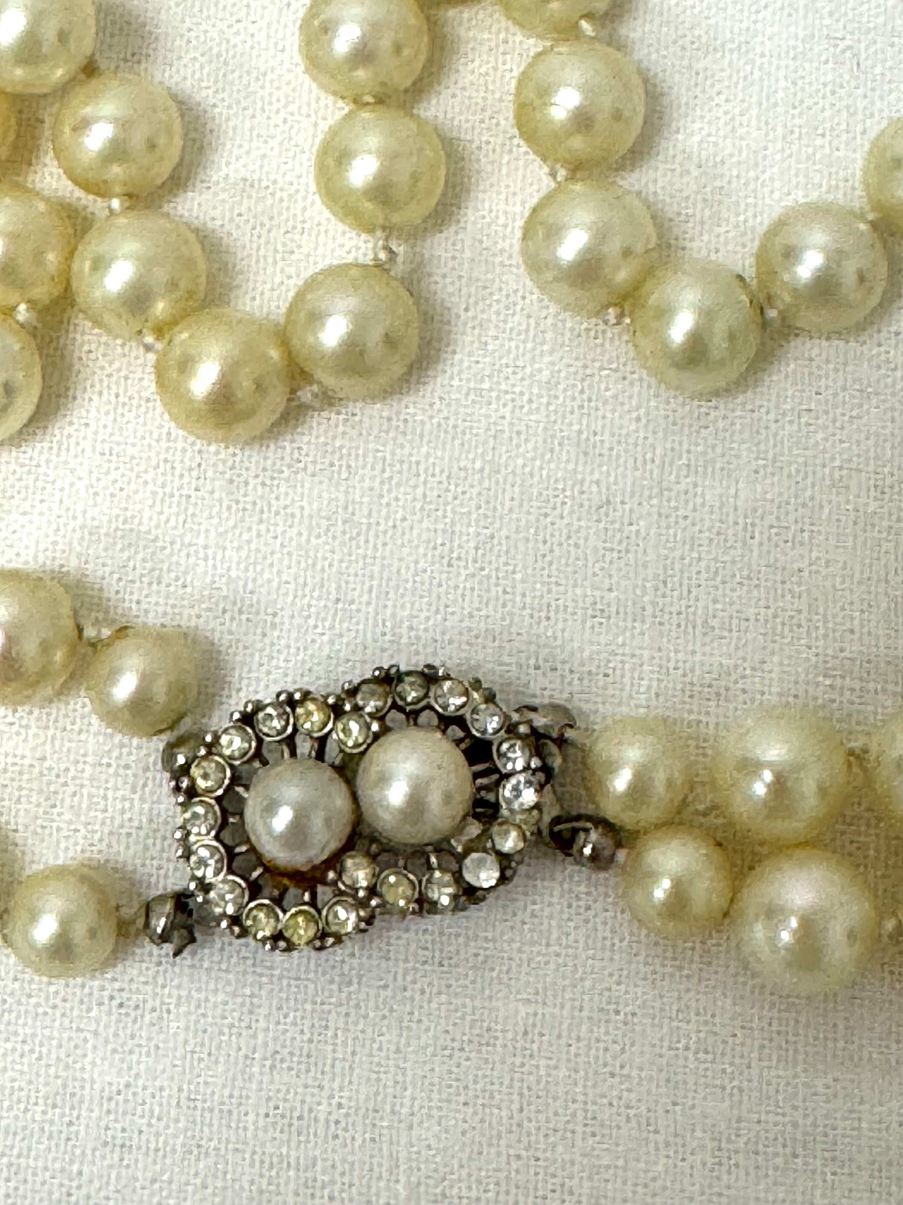 Faux Pearl 13" Double-strand Choker