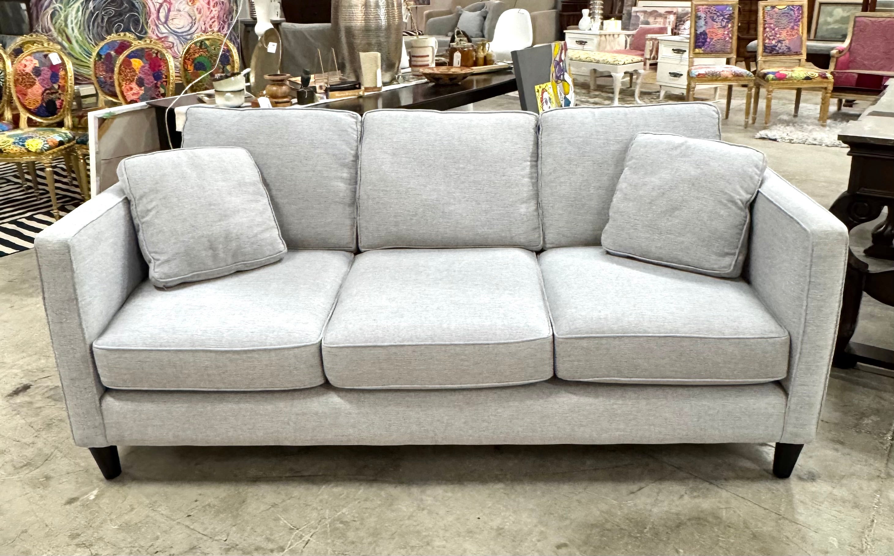 URBAN BARN Silver Gray Sofa Chaise