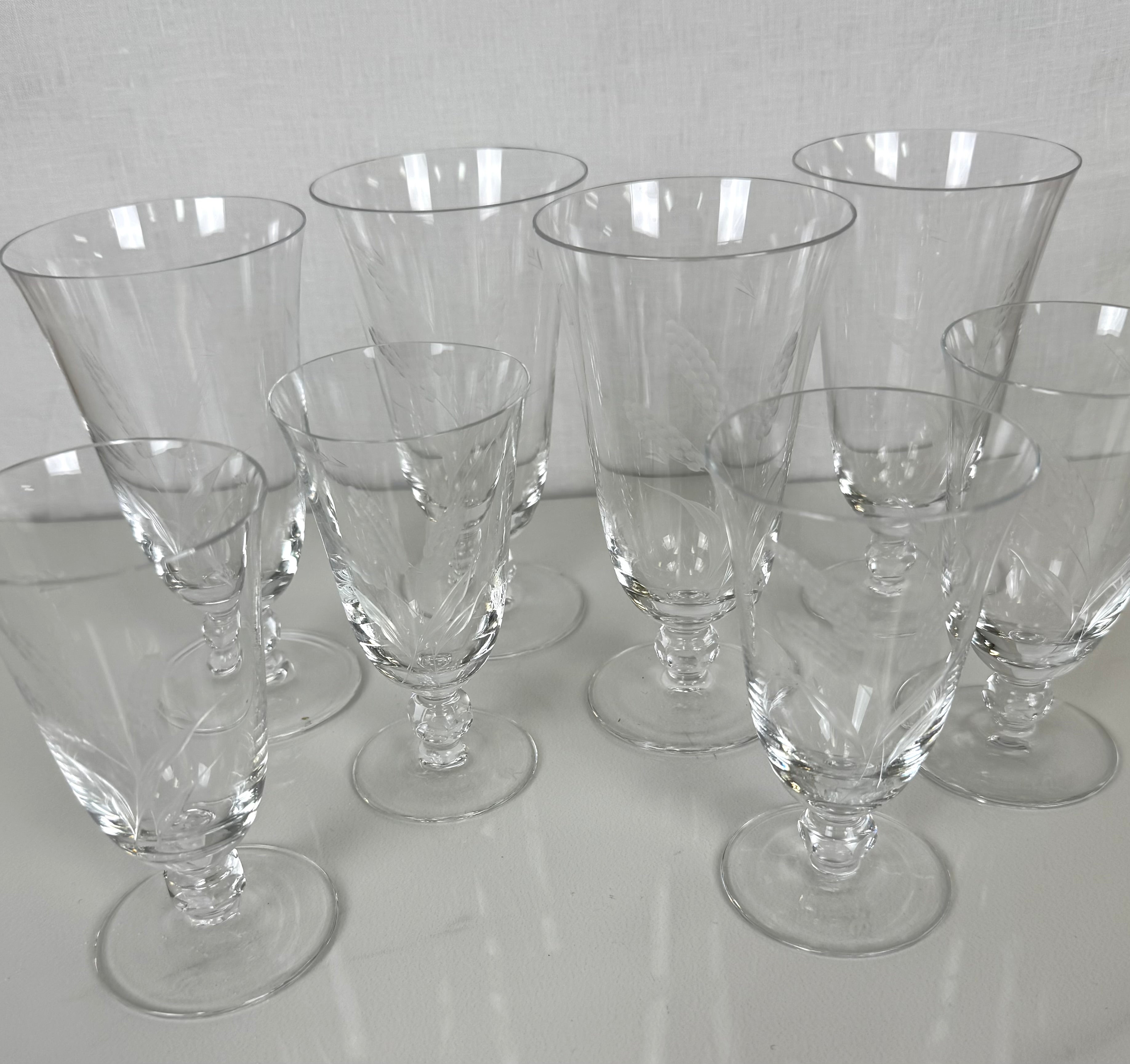 Vintage ROSENTHAL 'Wheat Sheaf' Glasses Set of 8