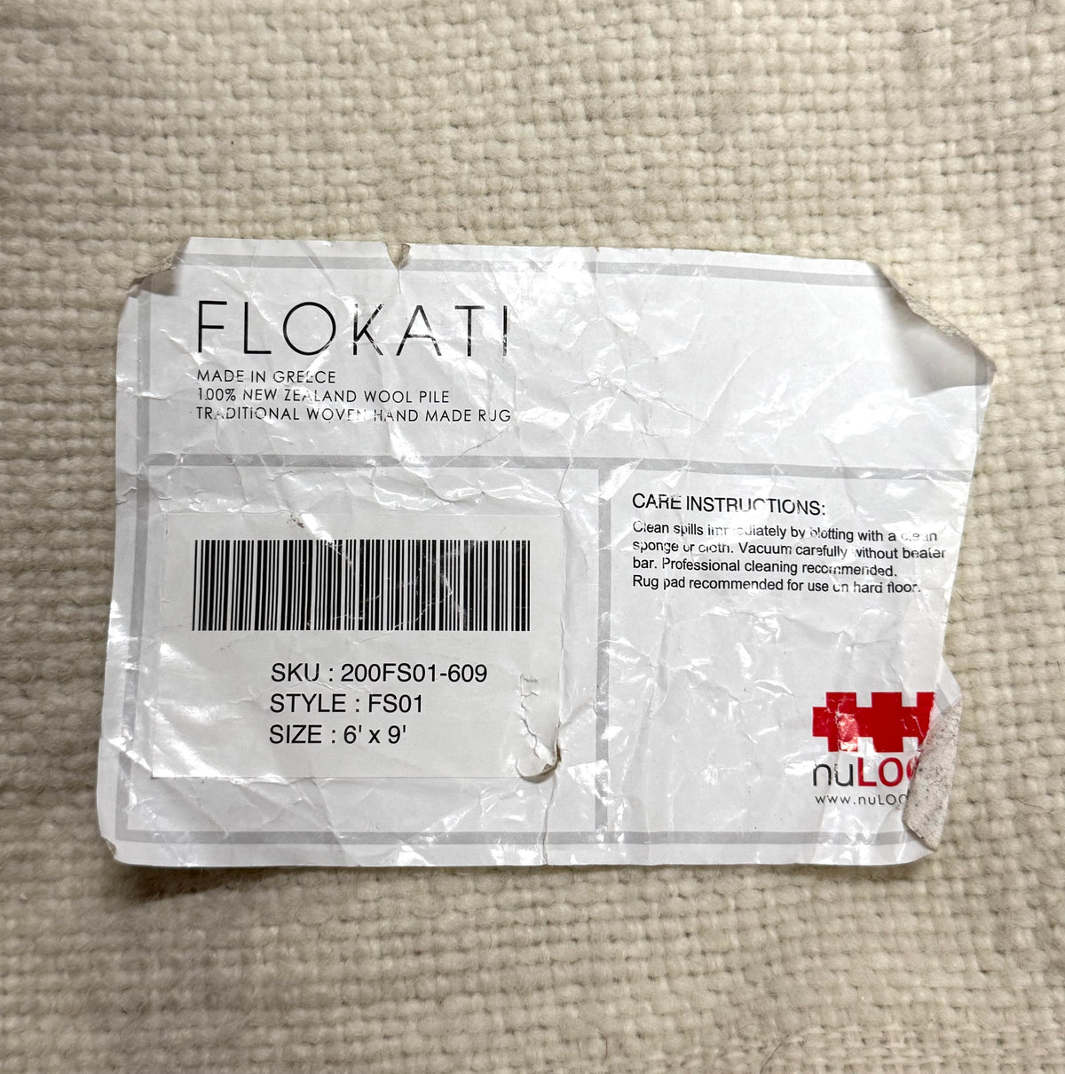 Ivory Flokati 6' x 9' Rug