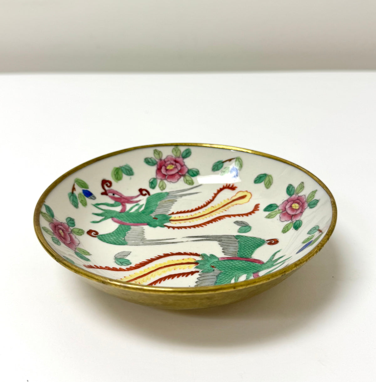 Vintage Bird-of-Paradise Porcelain Bowl