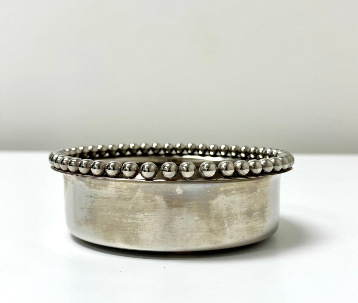 Stainless Steel Bottle Coaster with Beaded Rim