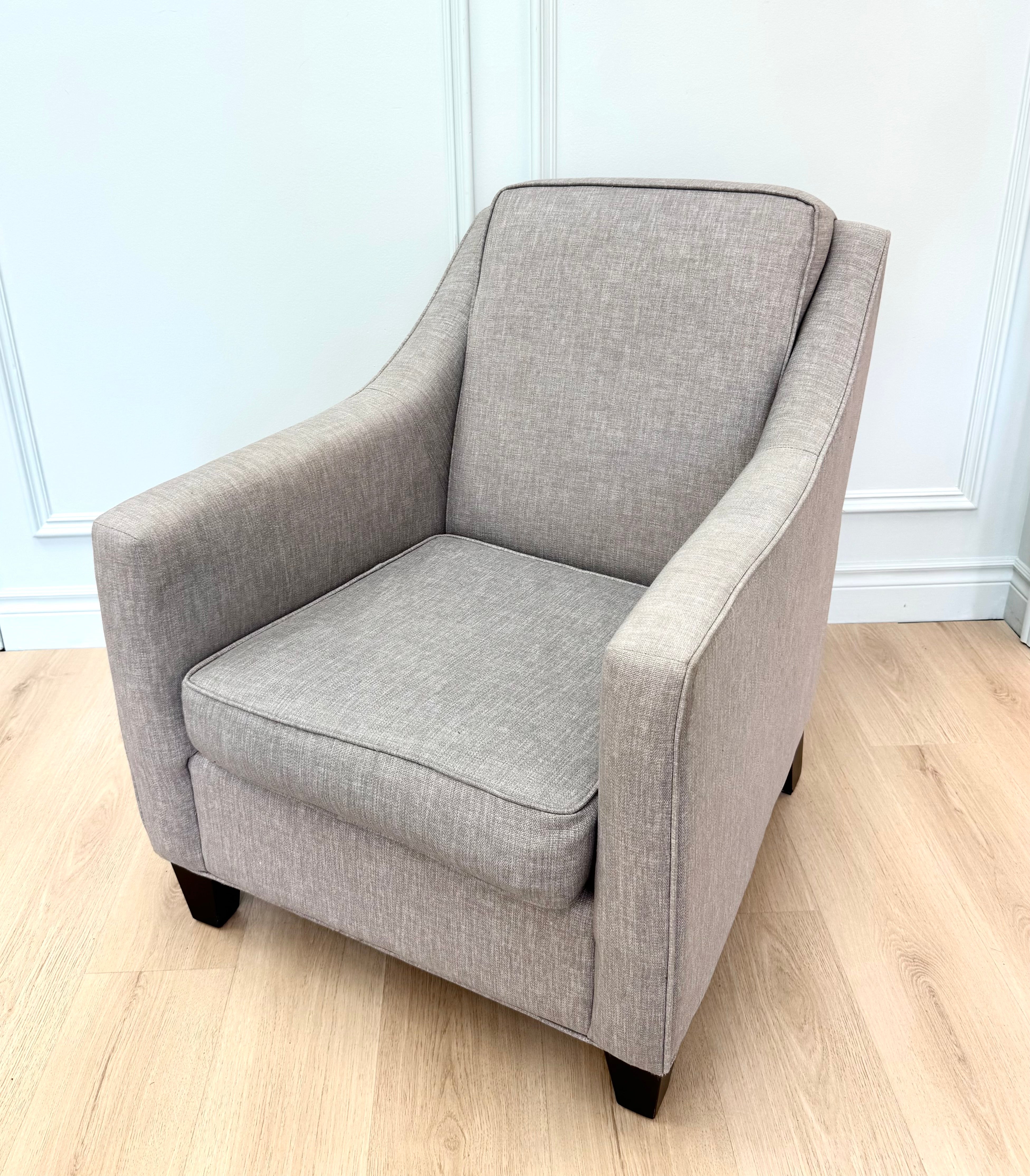 Gray Slope-arm Chair