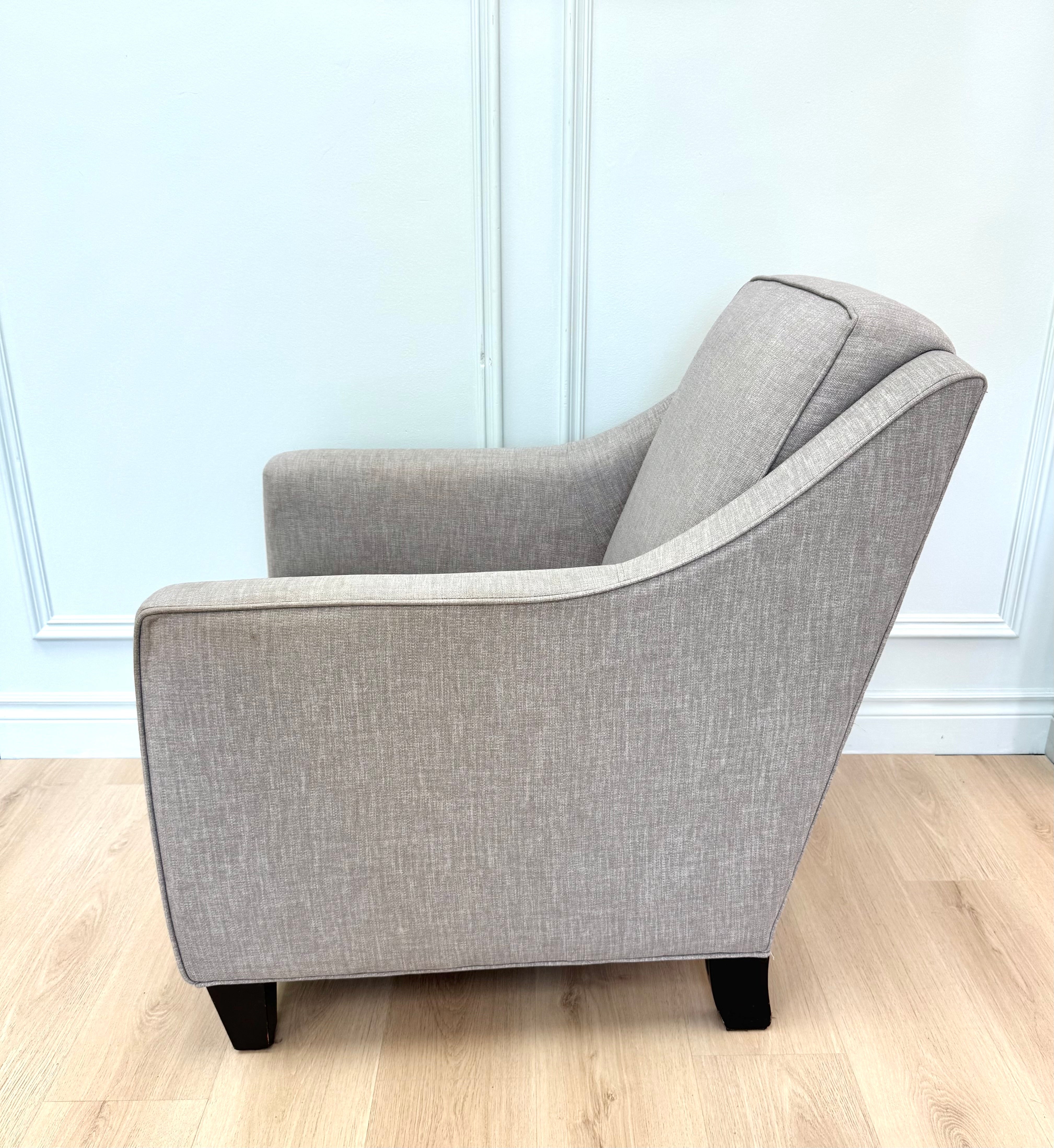 Gray Slope-arm Chair