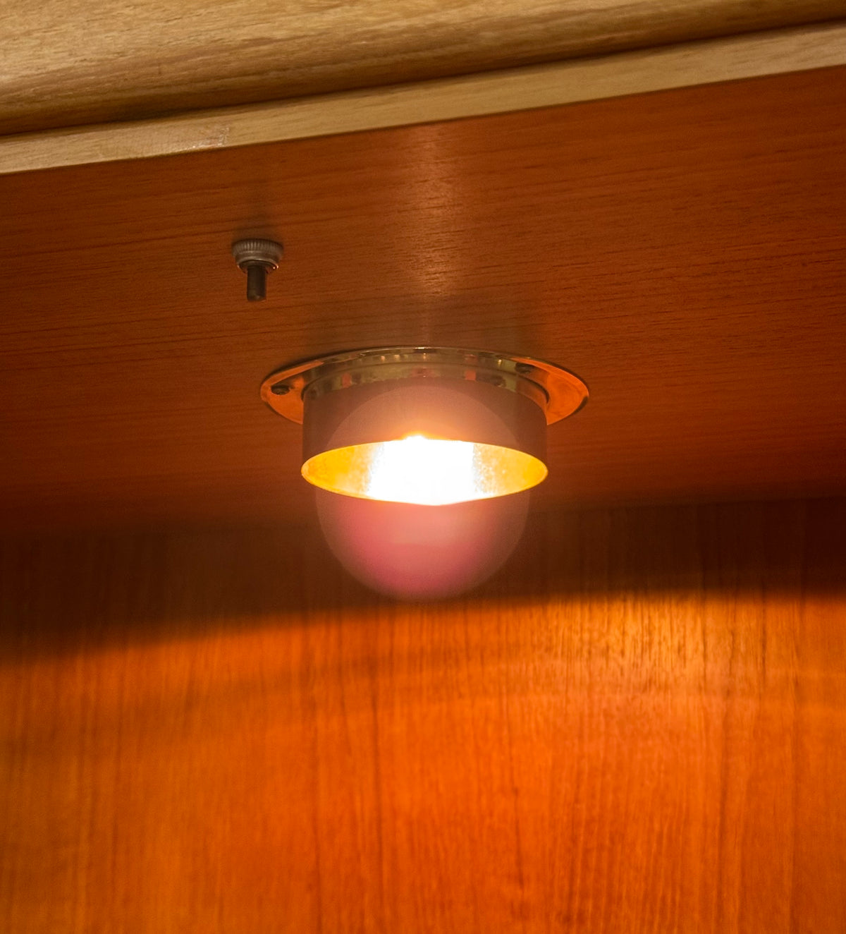 Vintage MCM Teak Lighted Cabinet