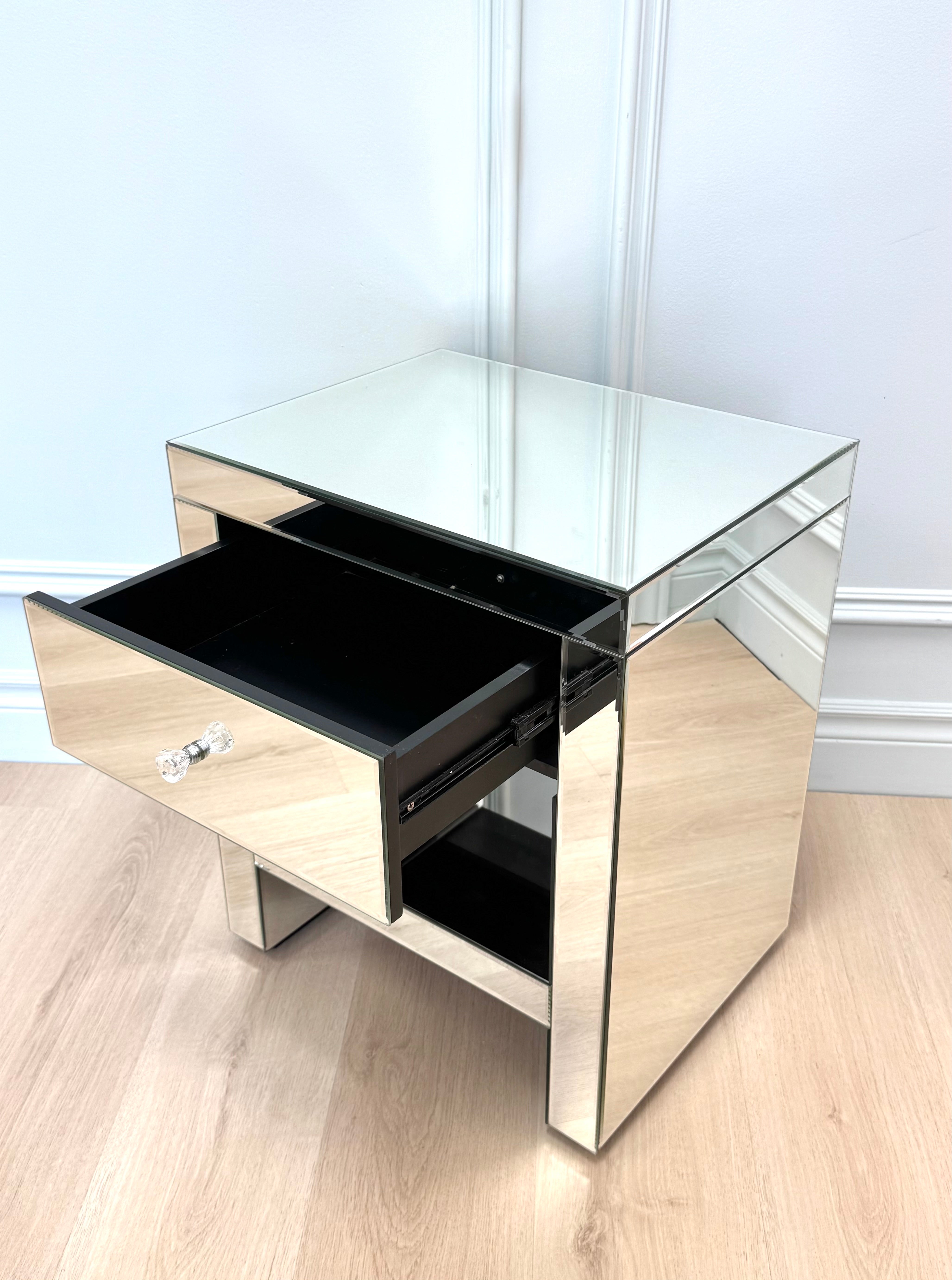 Beveled Mirror Nightstand