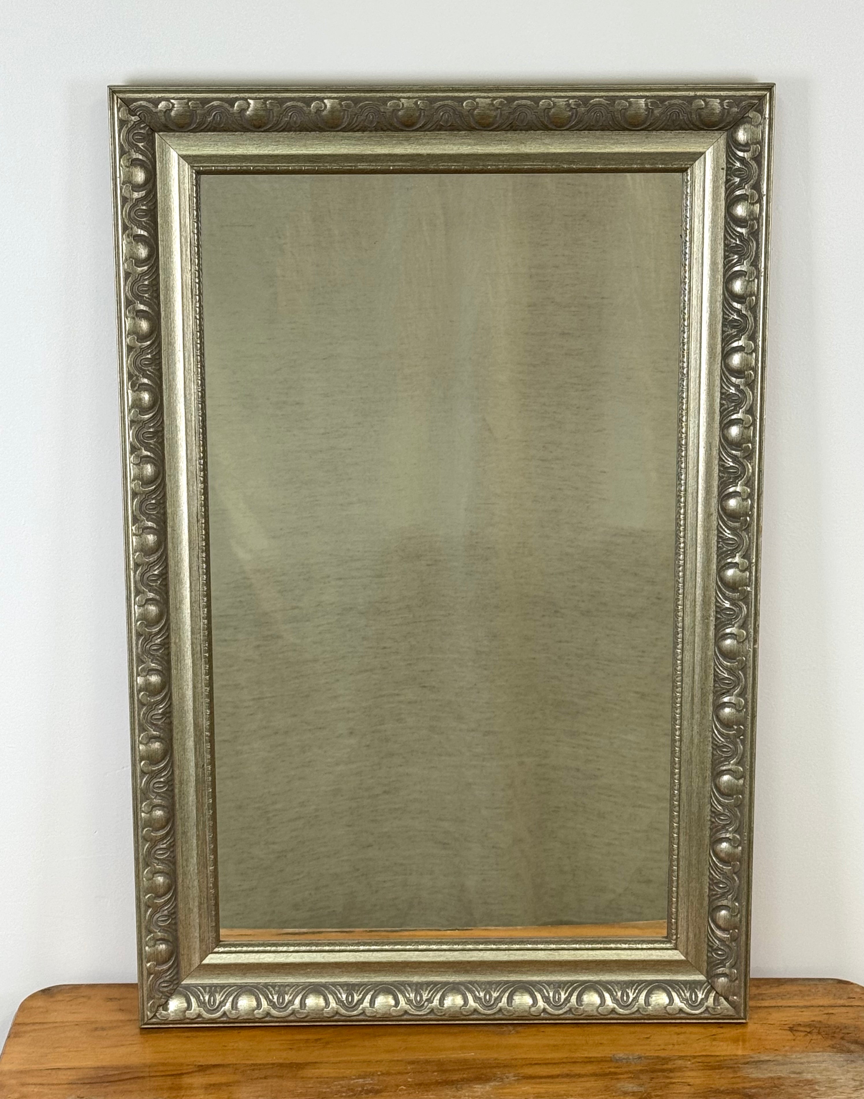 Burnished Silver Embossed Mirror