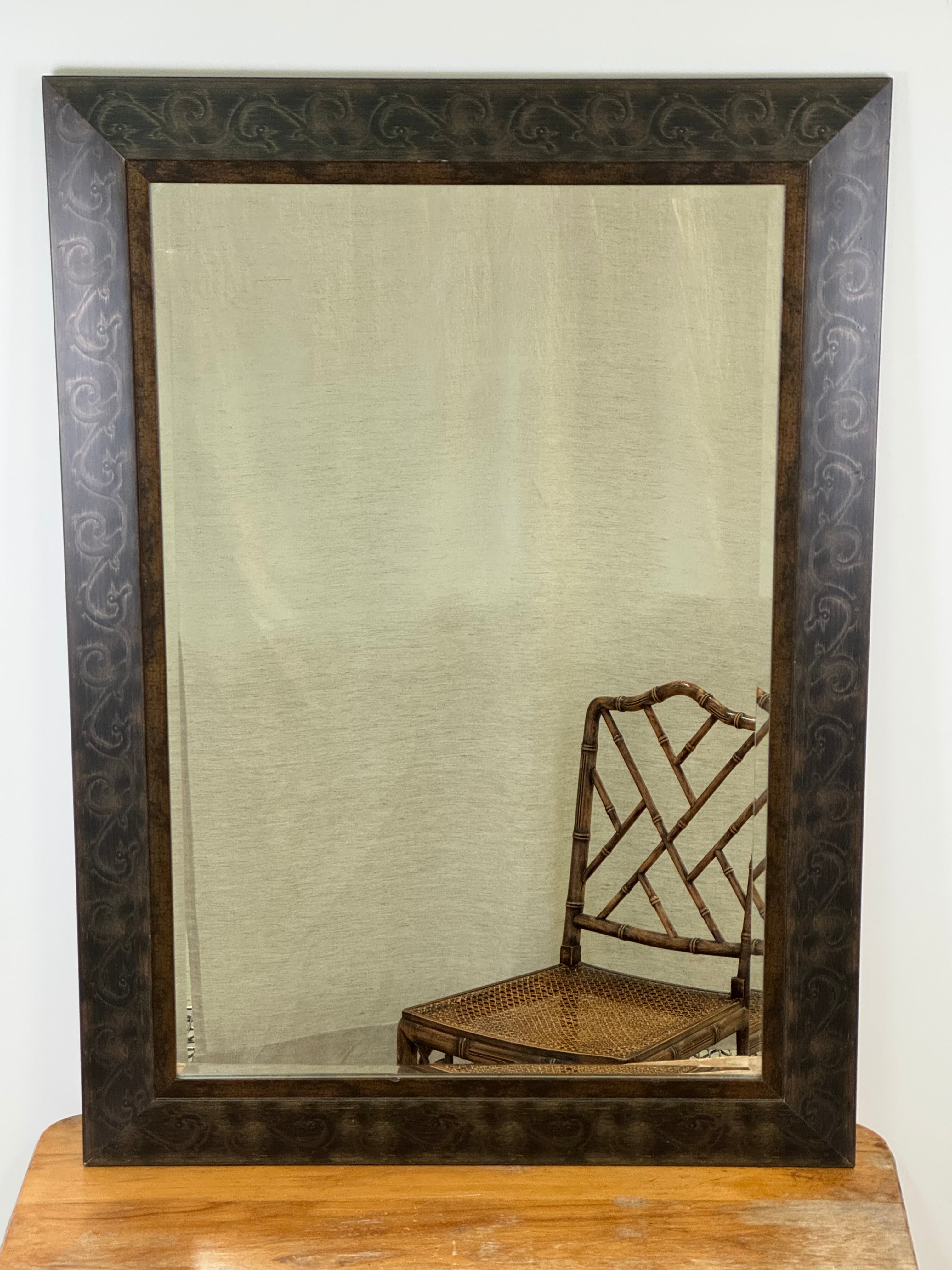 Dark Subtle Swirl Mirror