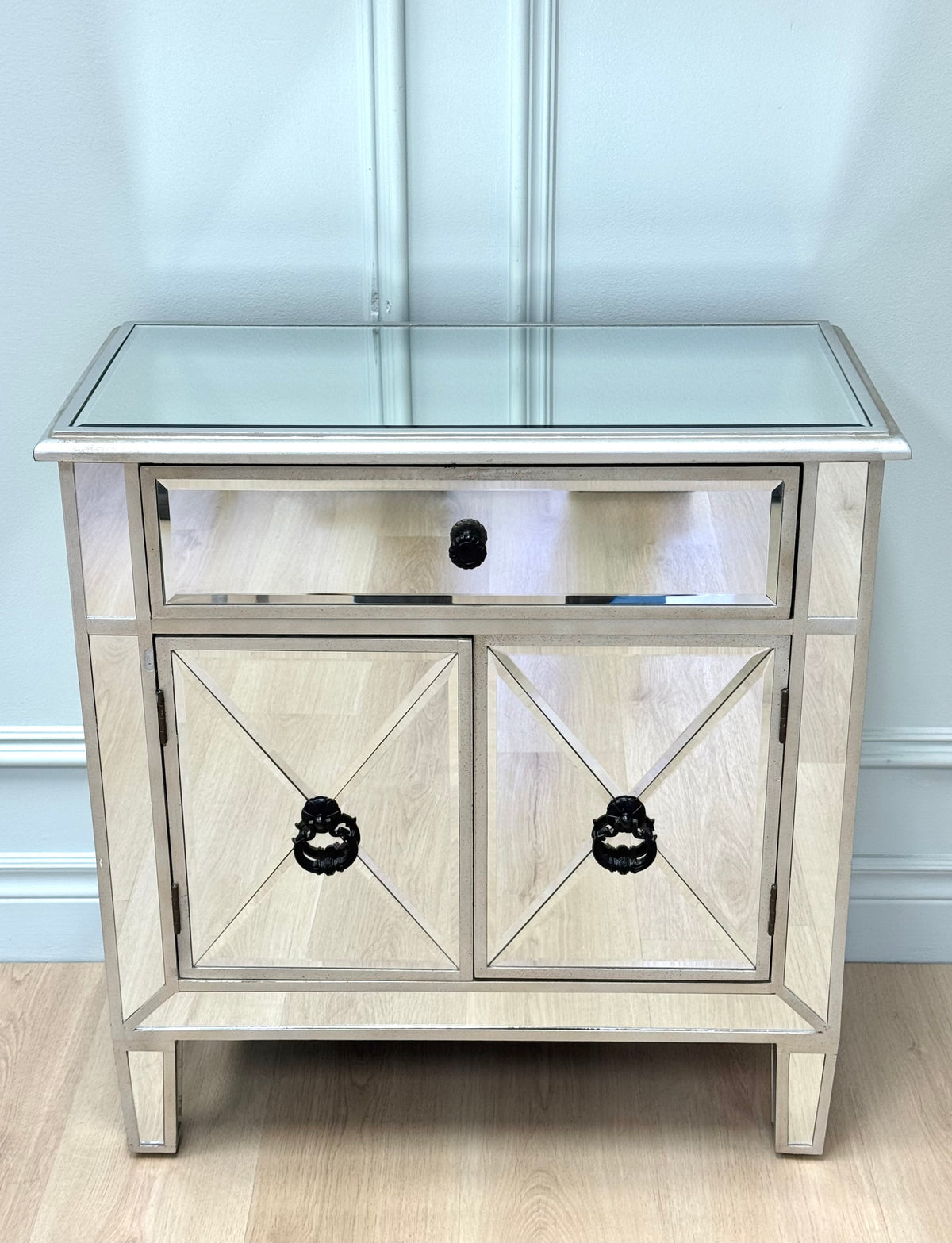 Silver Mirrored Cabinet