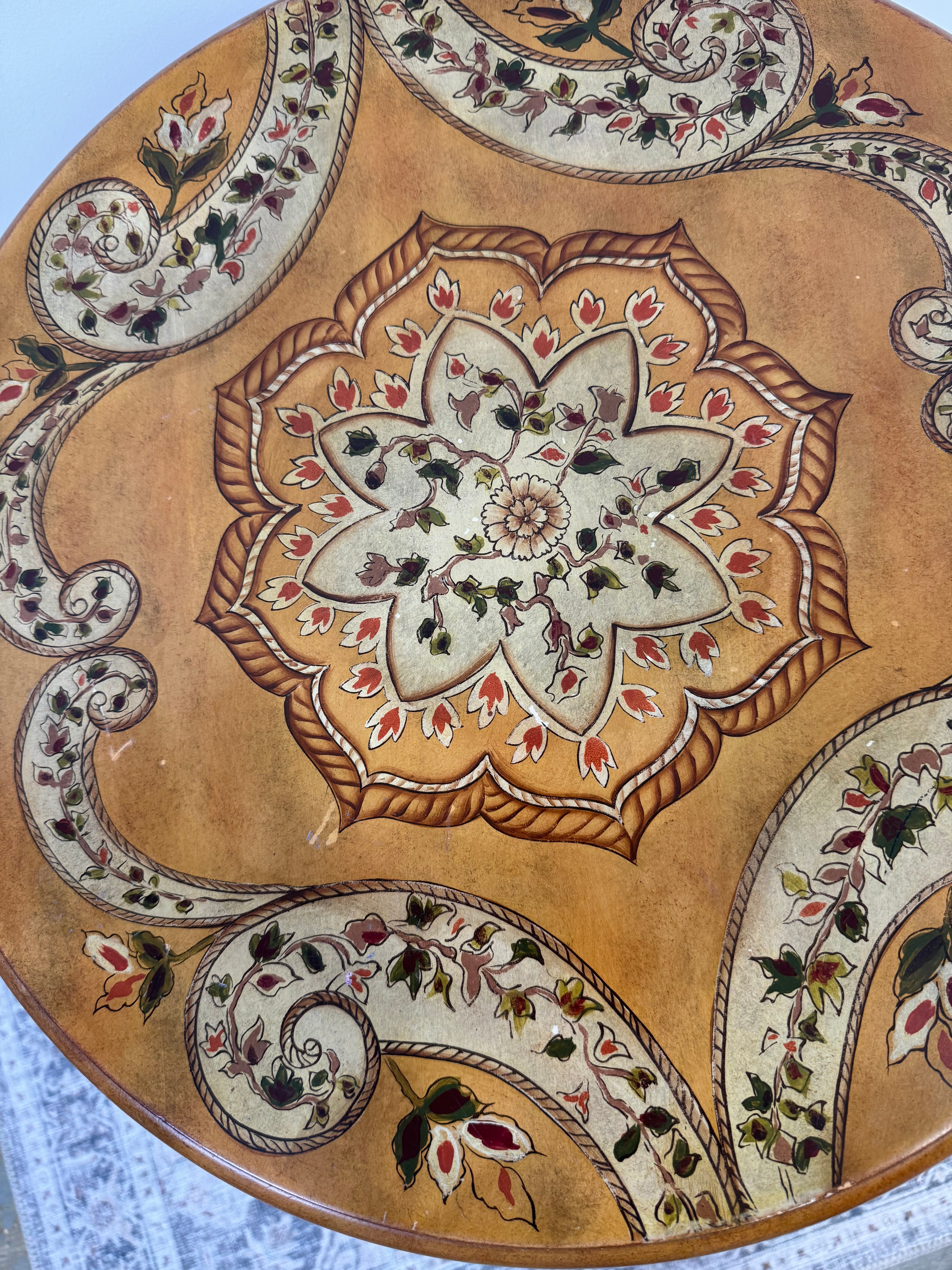 Decorative Floral Side Table