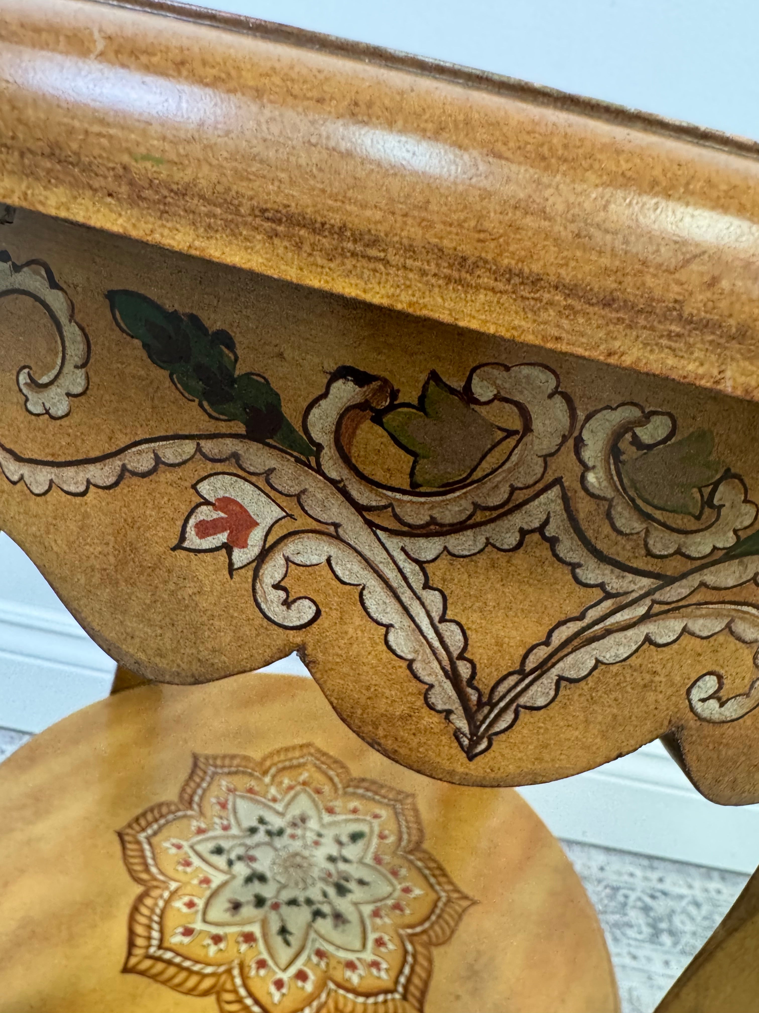 Decorative Floral Side Table