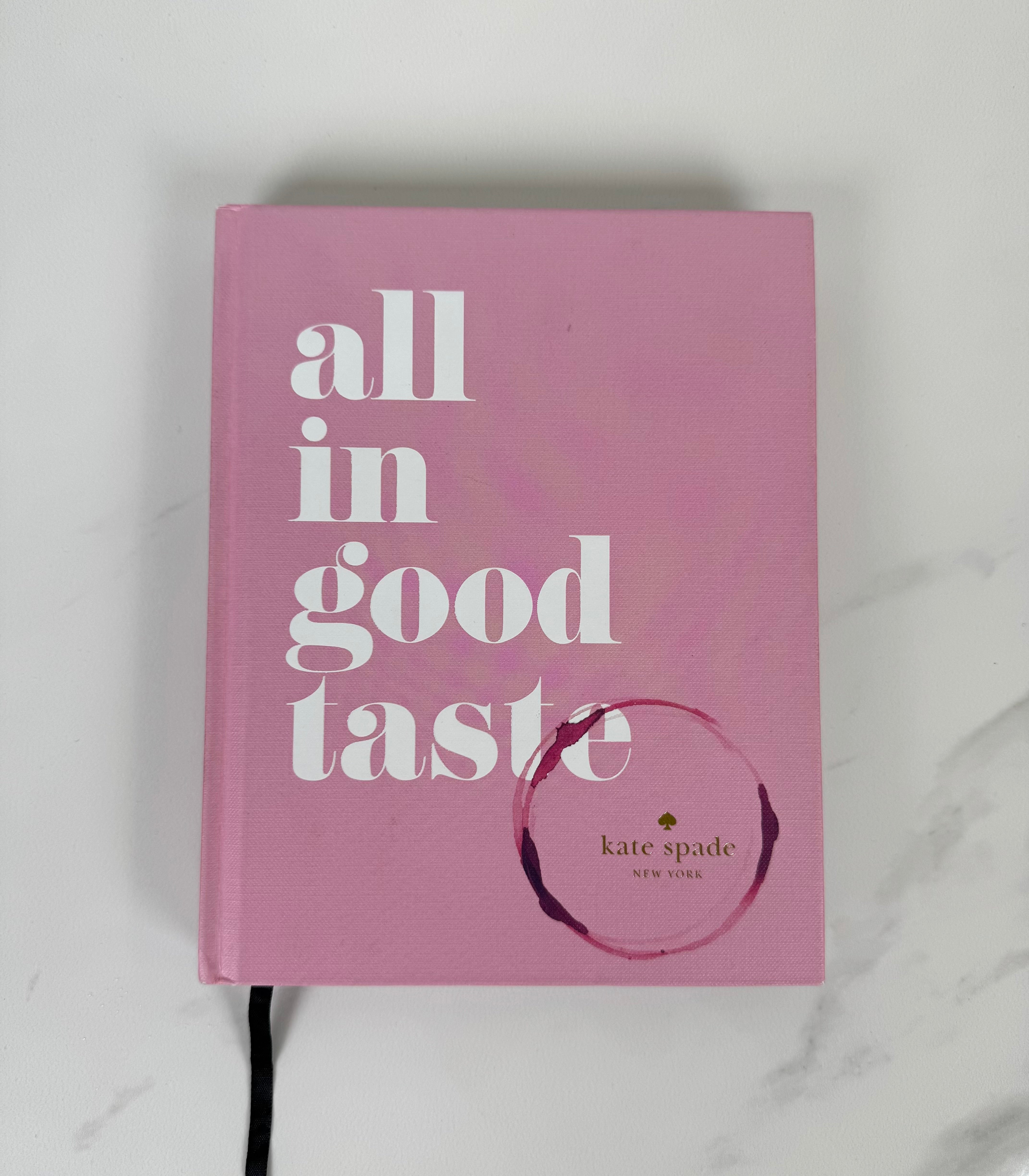 'All in Good Taste' Hardcover