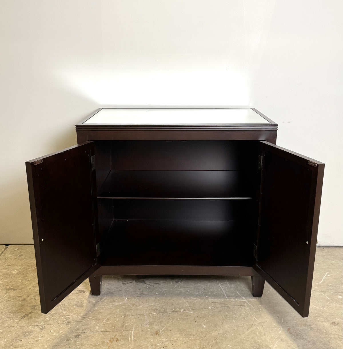 Espresso Circles Mirrored Cabinet