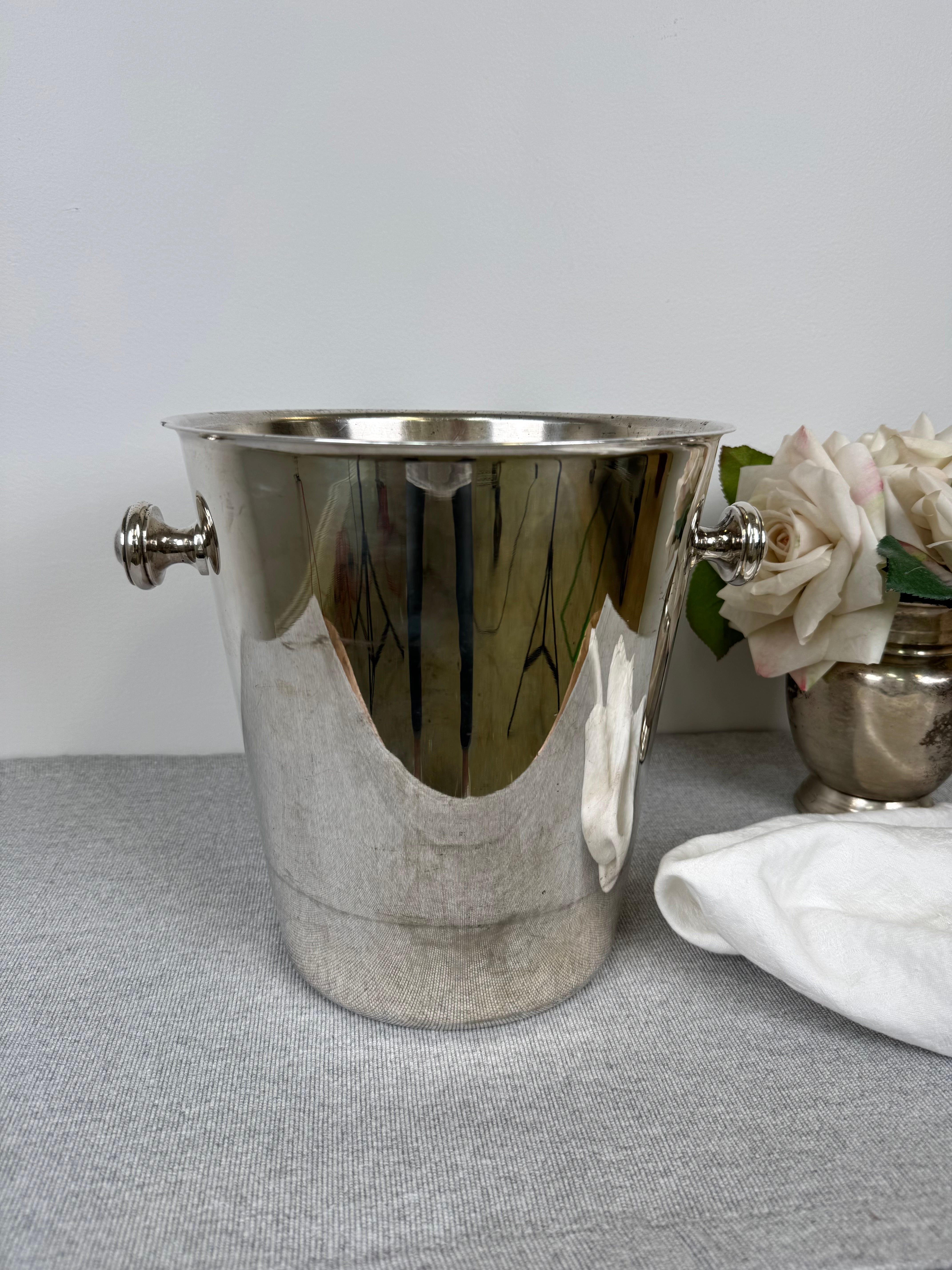 Vintage Hotel Silver Ice Bucket