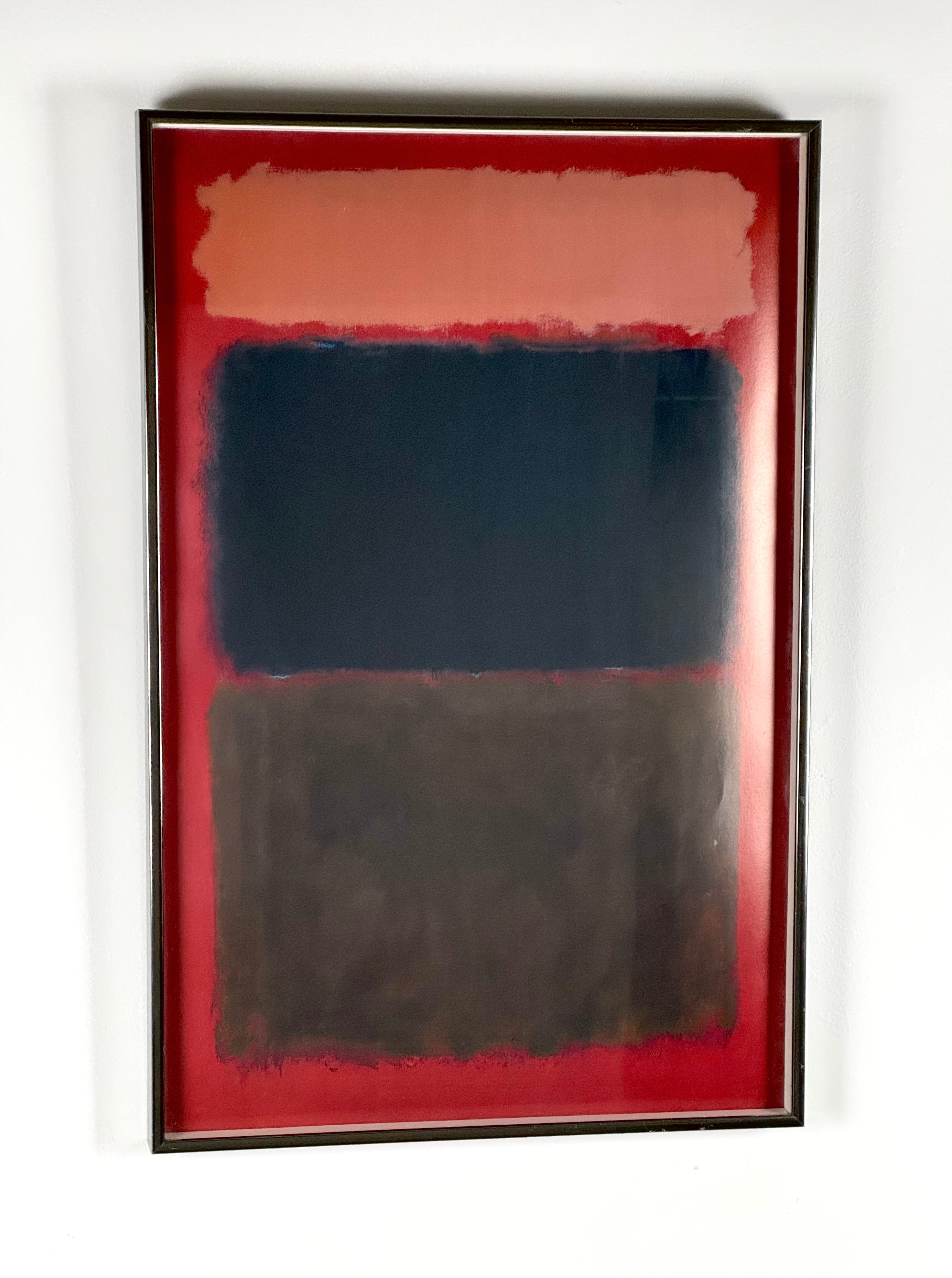 ROTHKO 1957 Untitled Red over Black Print