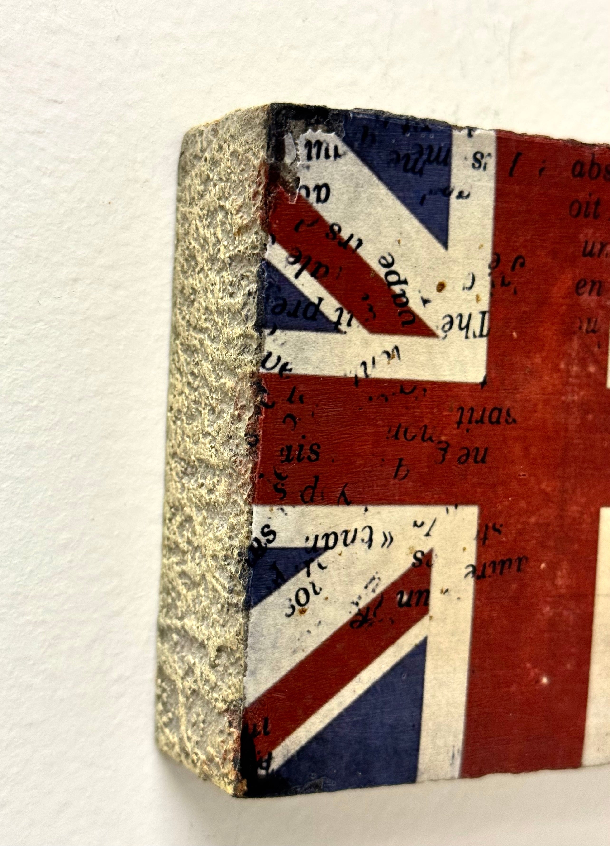 CEDAR MOUNTAIN Union Jack 3-3/4" Art Block