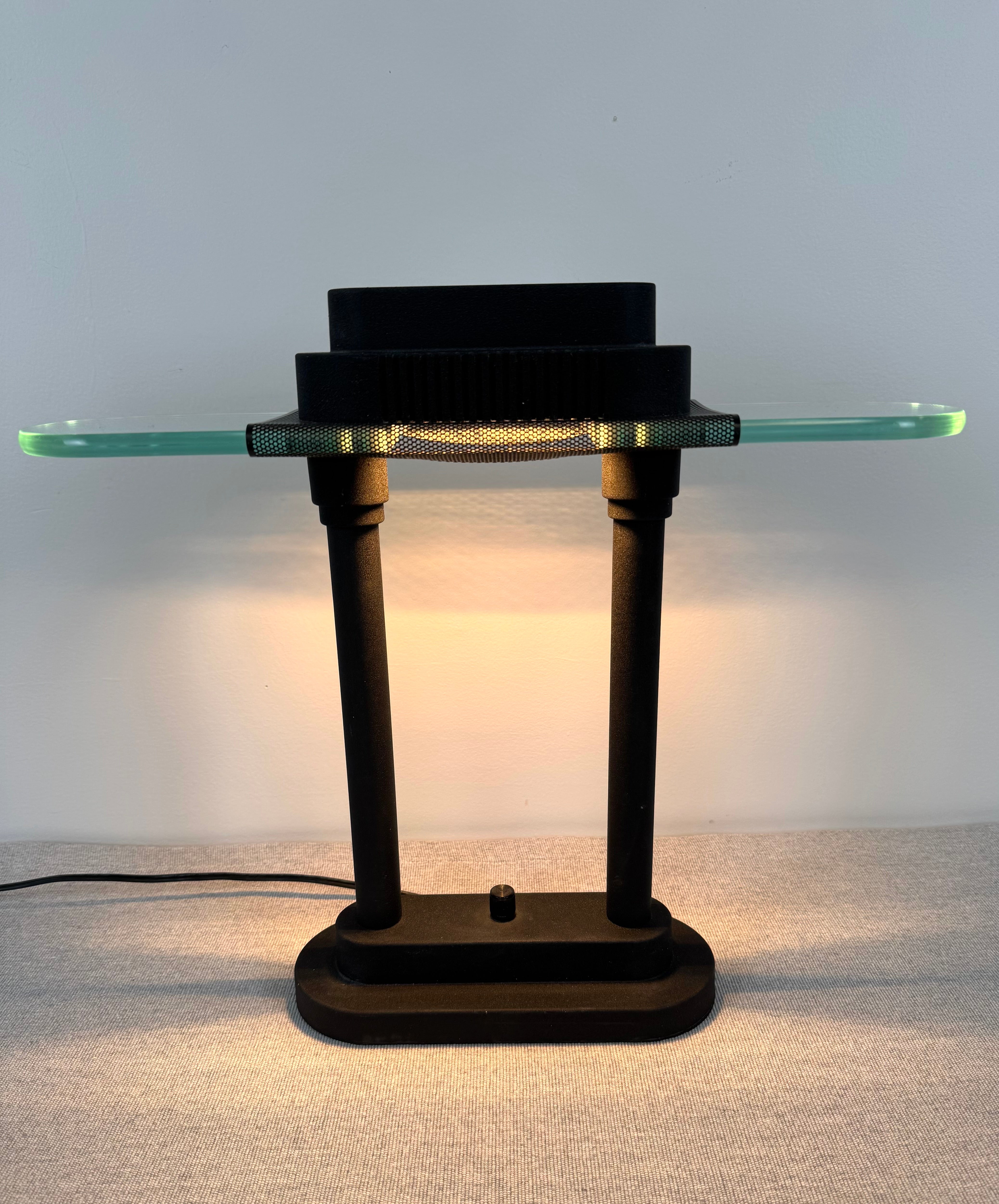 Vintage SONNEMAN Matte Black Desk Lamp