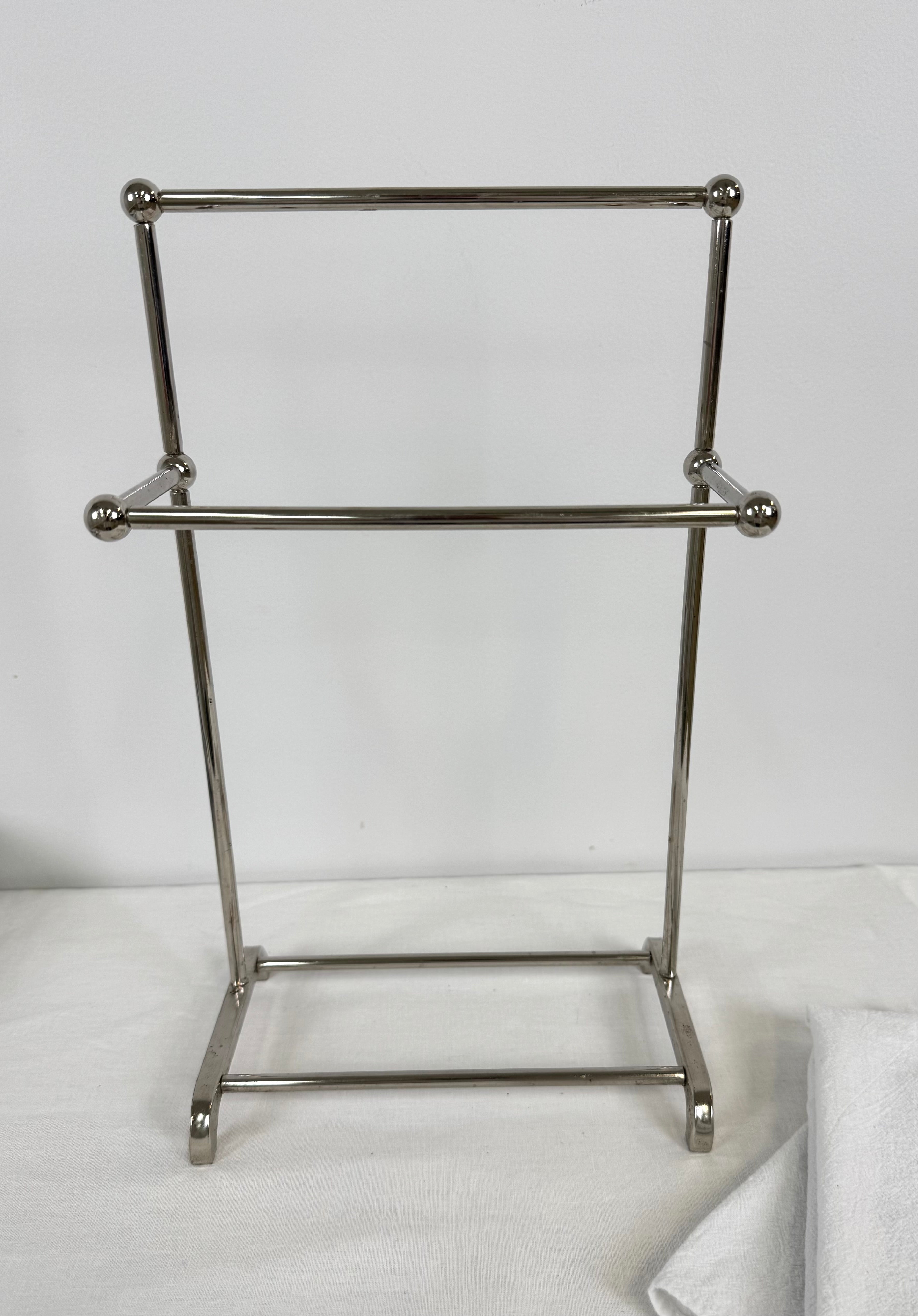 Polished Nickel Guest Towel Stand