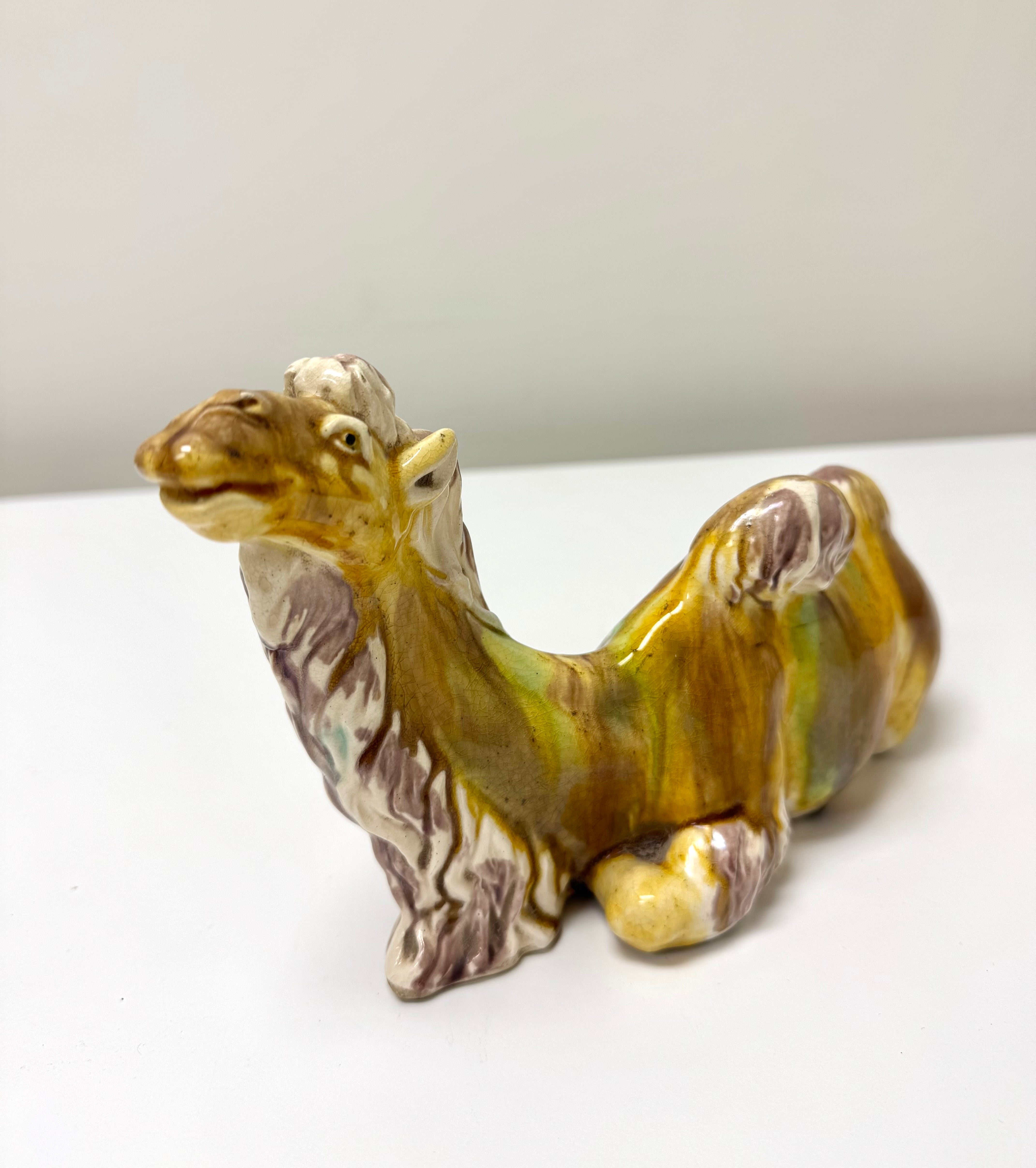 Sancai Glaze Ceramic Resting Camel
