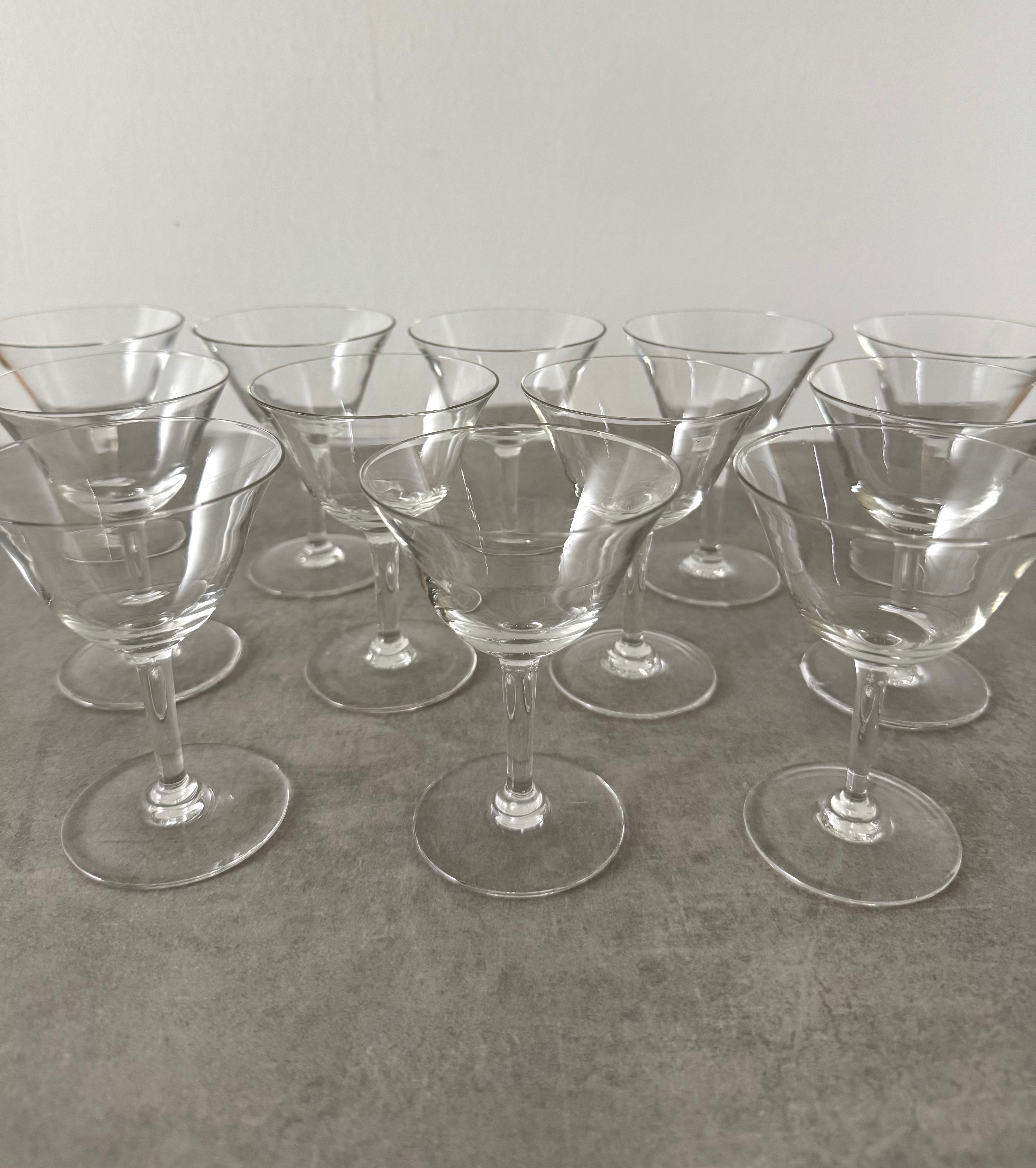 Vintage Crystal Glasses Set of 12