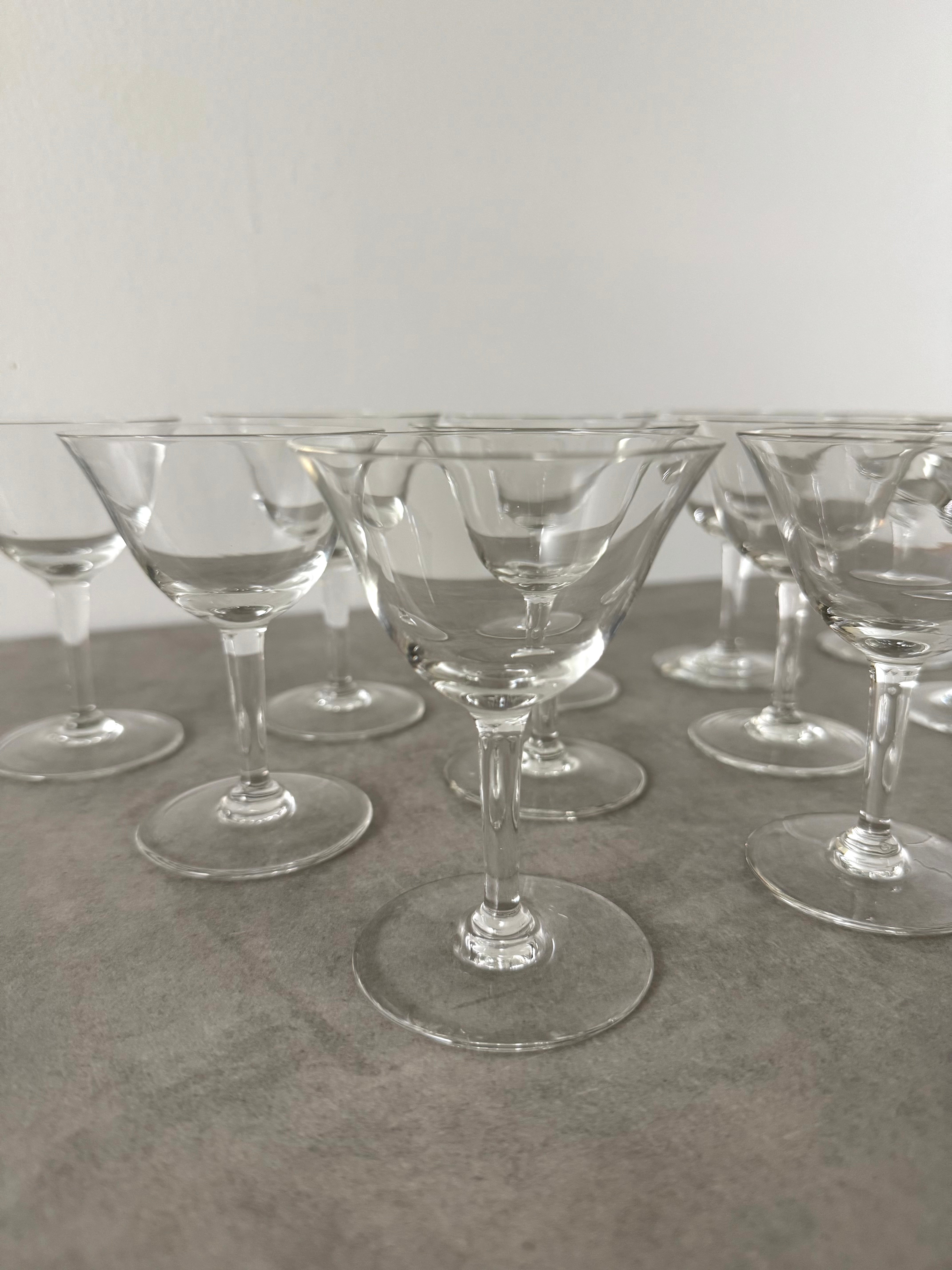 Vintage Crystal Glasses Set of 10