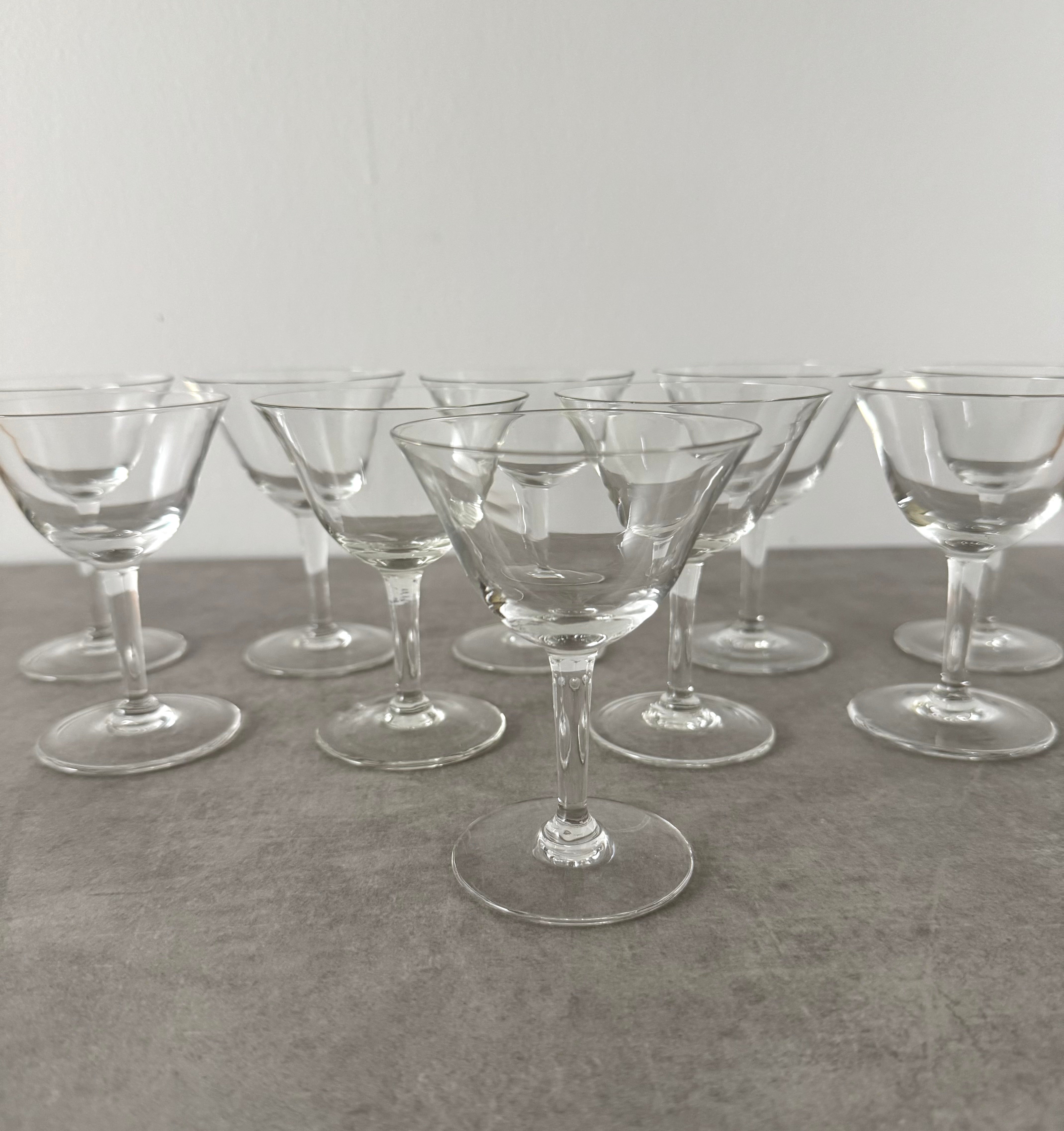 Vintage Crystal Glasses Set of 10