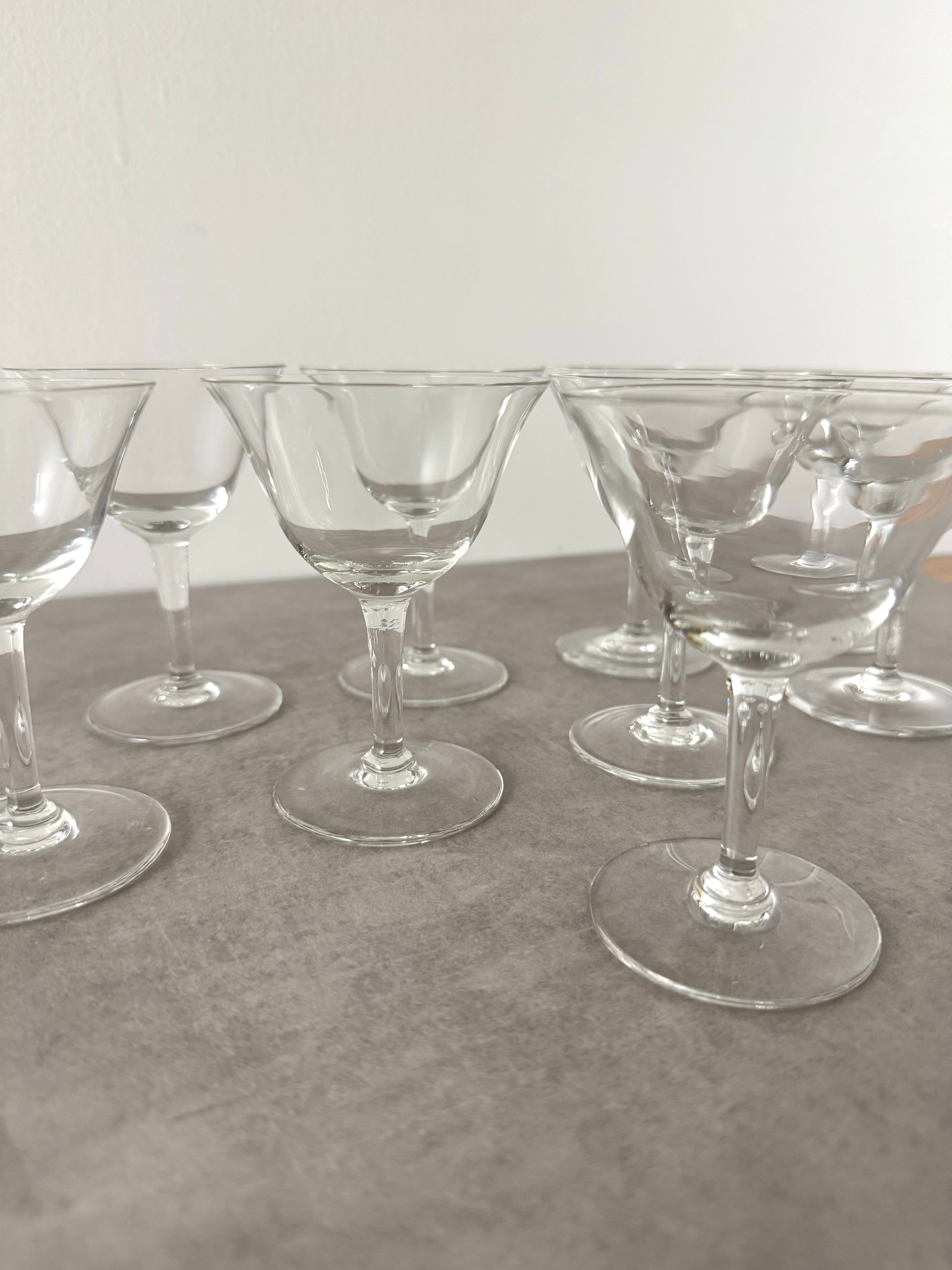 Vintage Crystal Glasses Set of 12