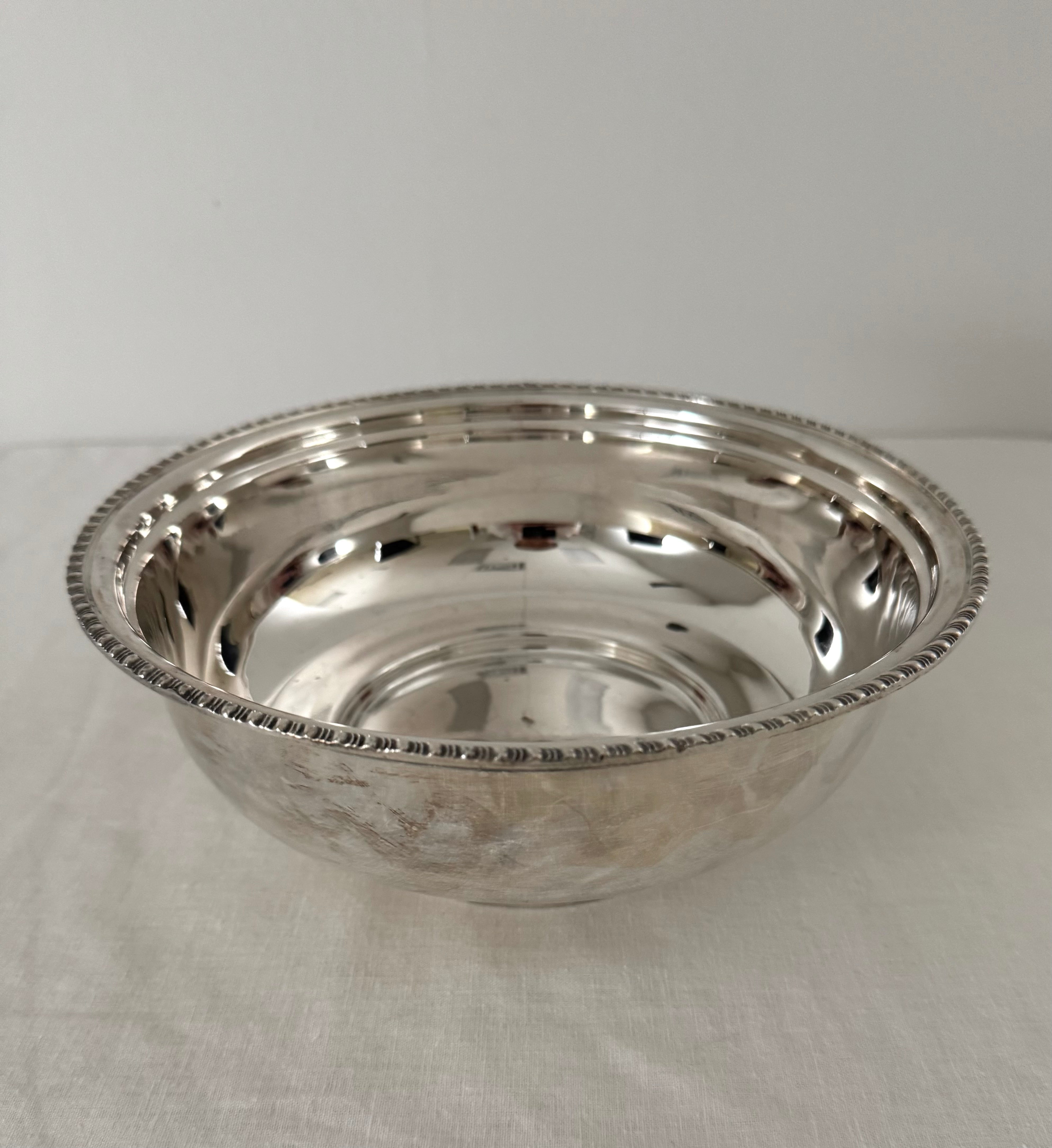 Vintage Silverplate 9" Bowl with Roped Edge