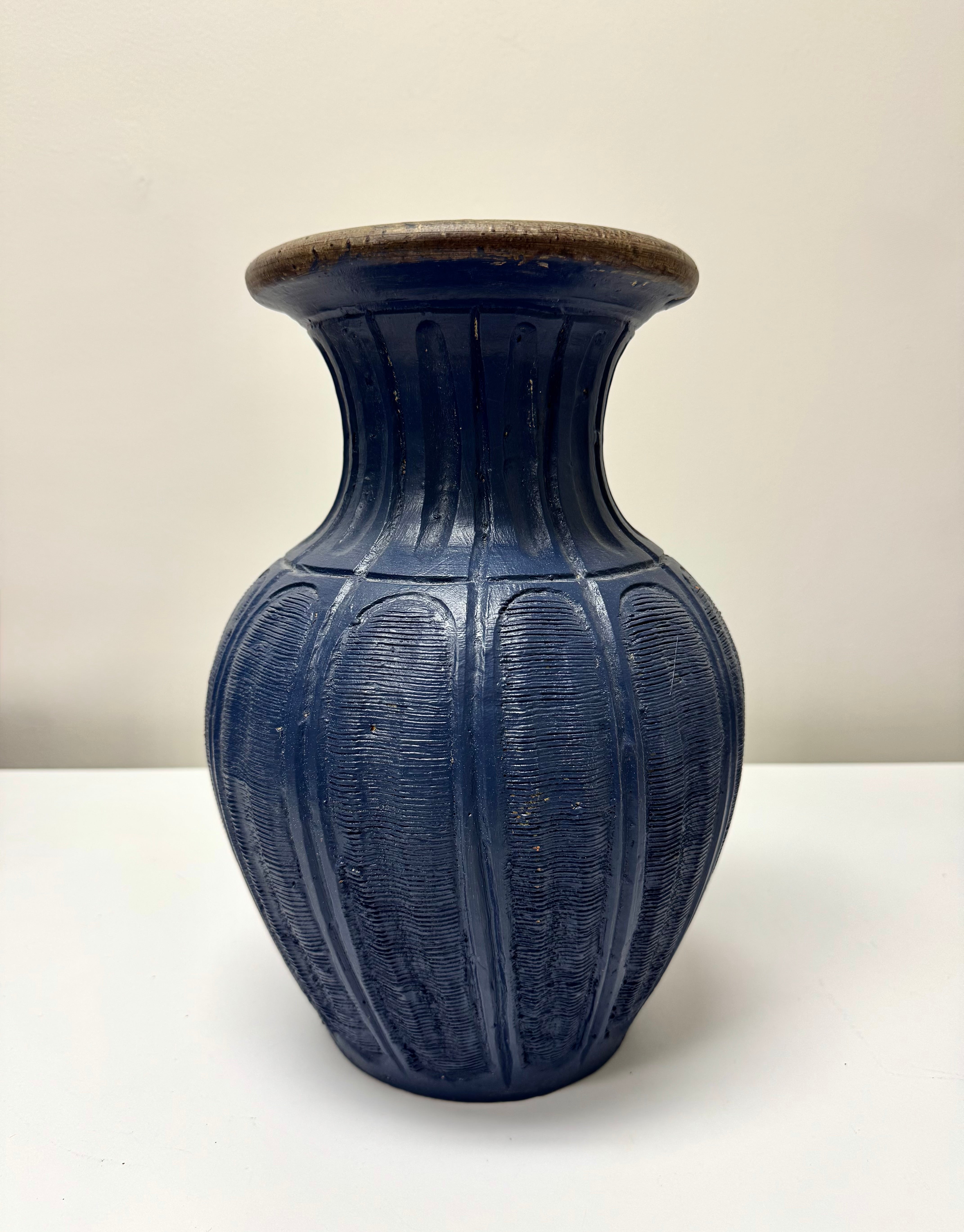 Vintage Blue Pottery Vase