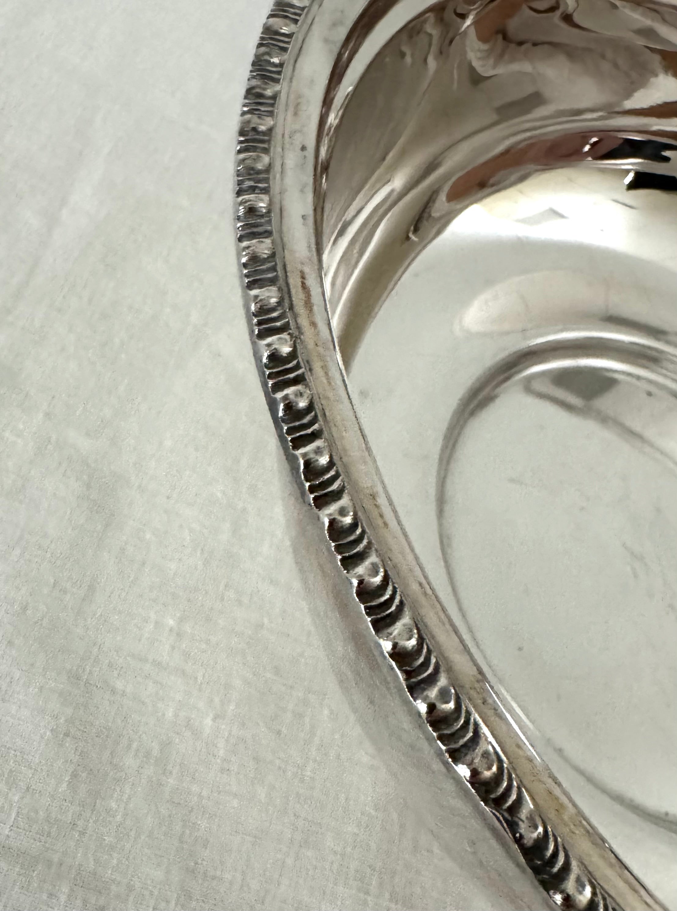 Vintage Silverplate 9" Bowl with Roped Edge