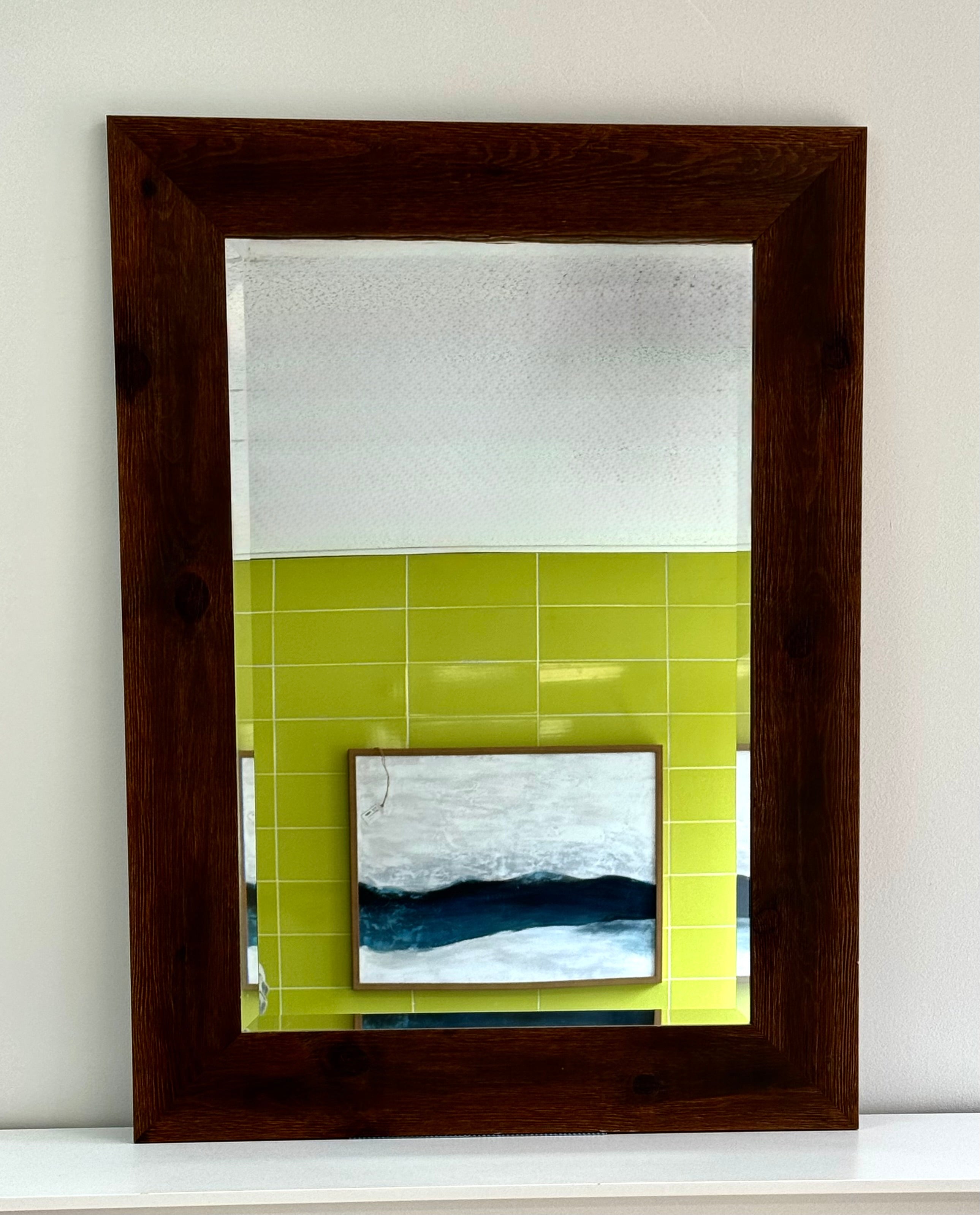 Knotty Wood Resin Mirror