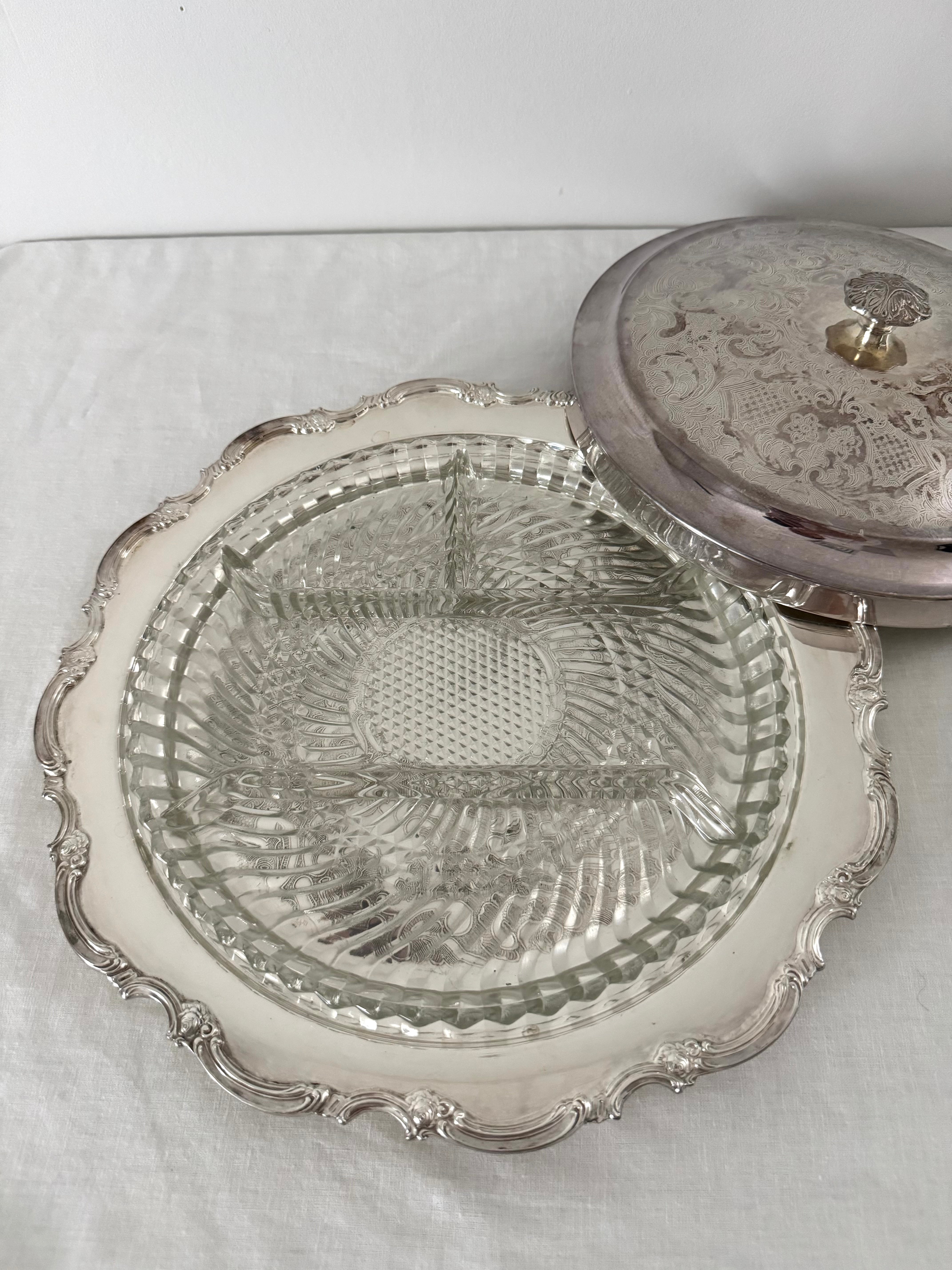 Vintage Silverplate Serving Dish with Lid