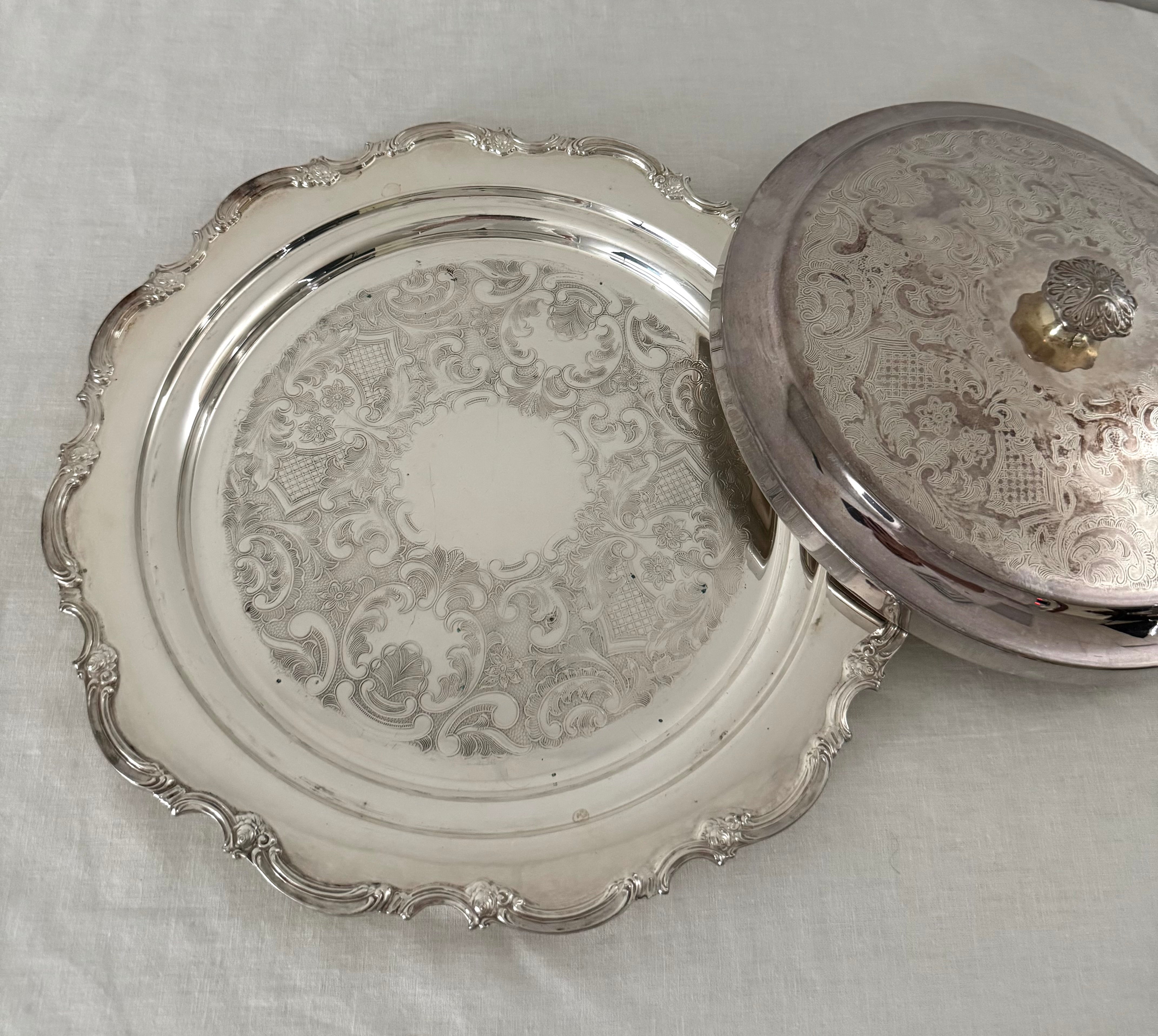 Vintage Silverplate Serving Dish with Lid