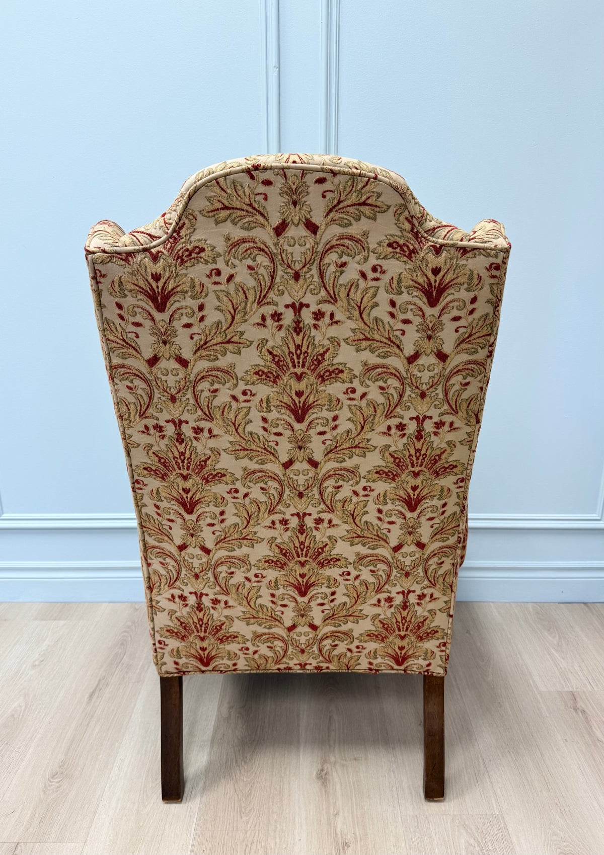 ART SHOPPE Custom Gold Damask Wing Chair