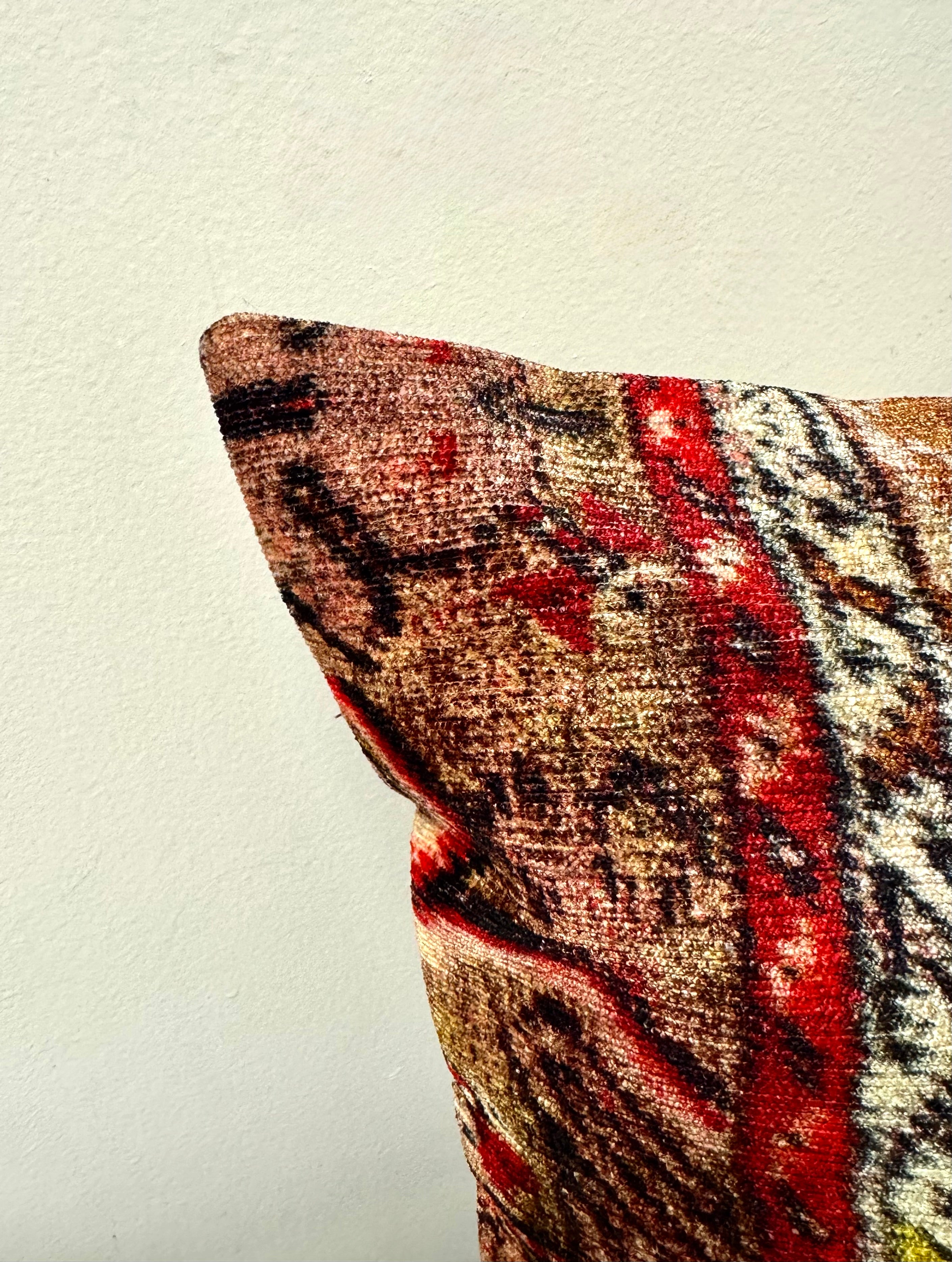 POTTERY BARN Red Velvet Kilim 19" Pillow