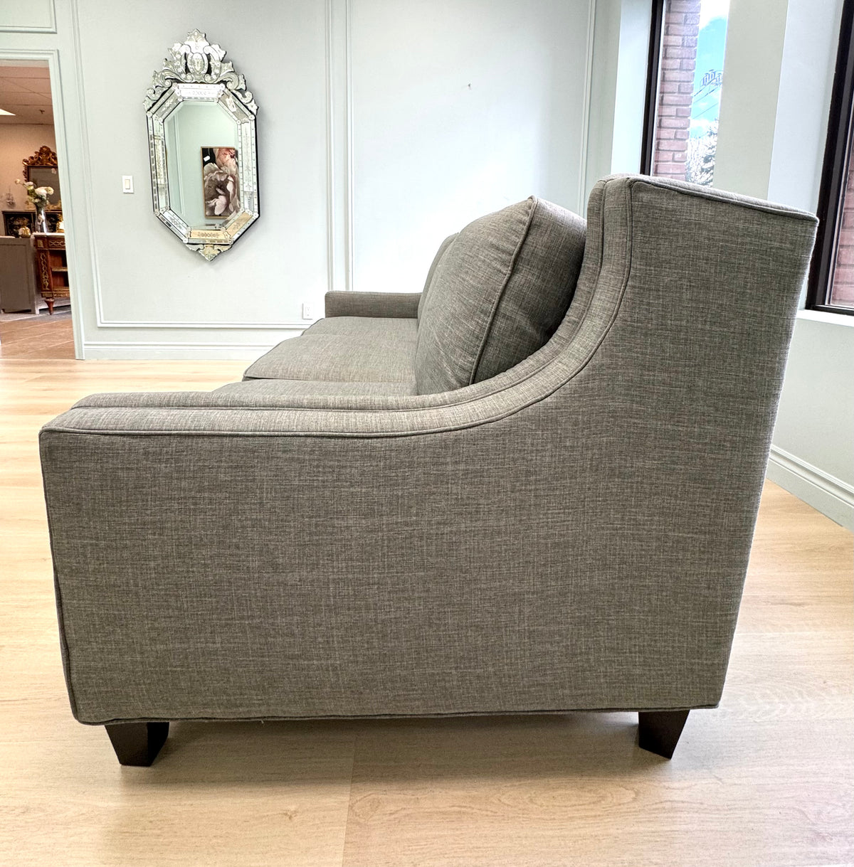 Pewter Linen-weave 86" Sofa