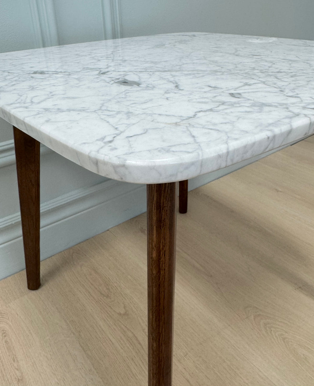 ARTICLE Walnut & Marble Side Table