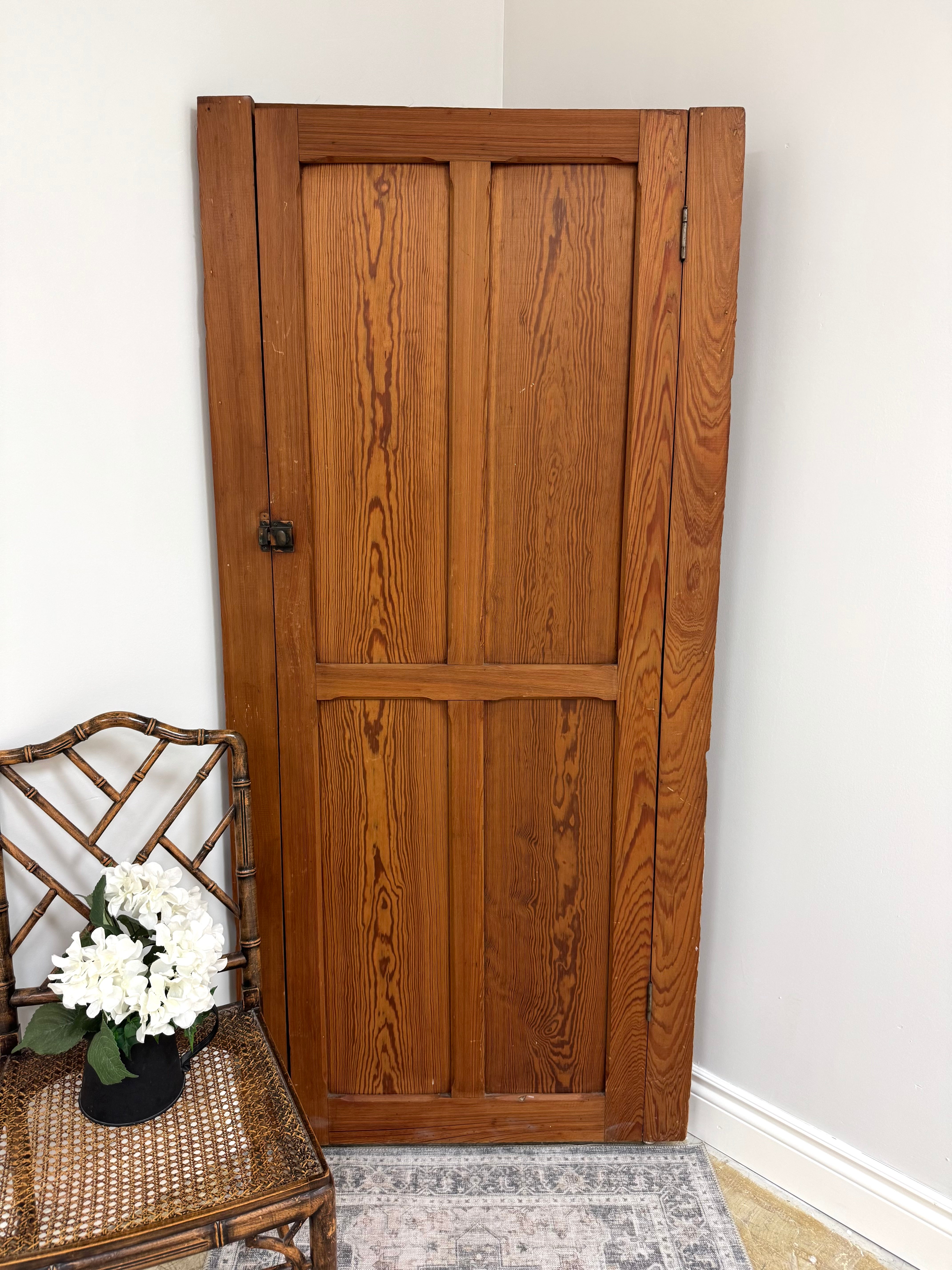 Rustic Pine Corner Cabinet