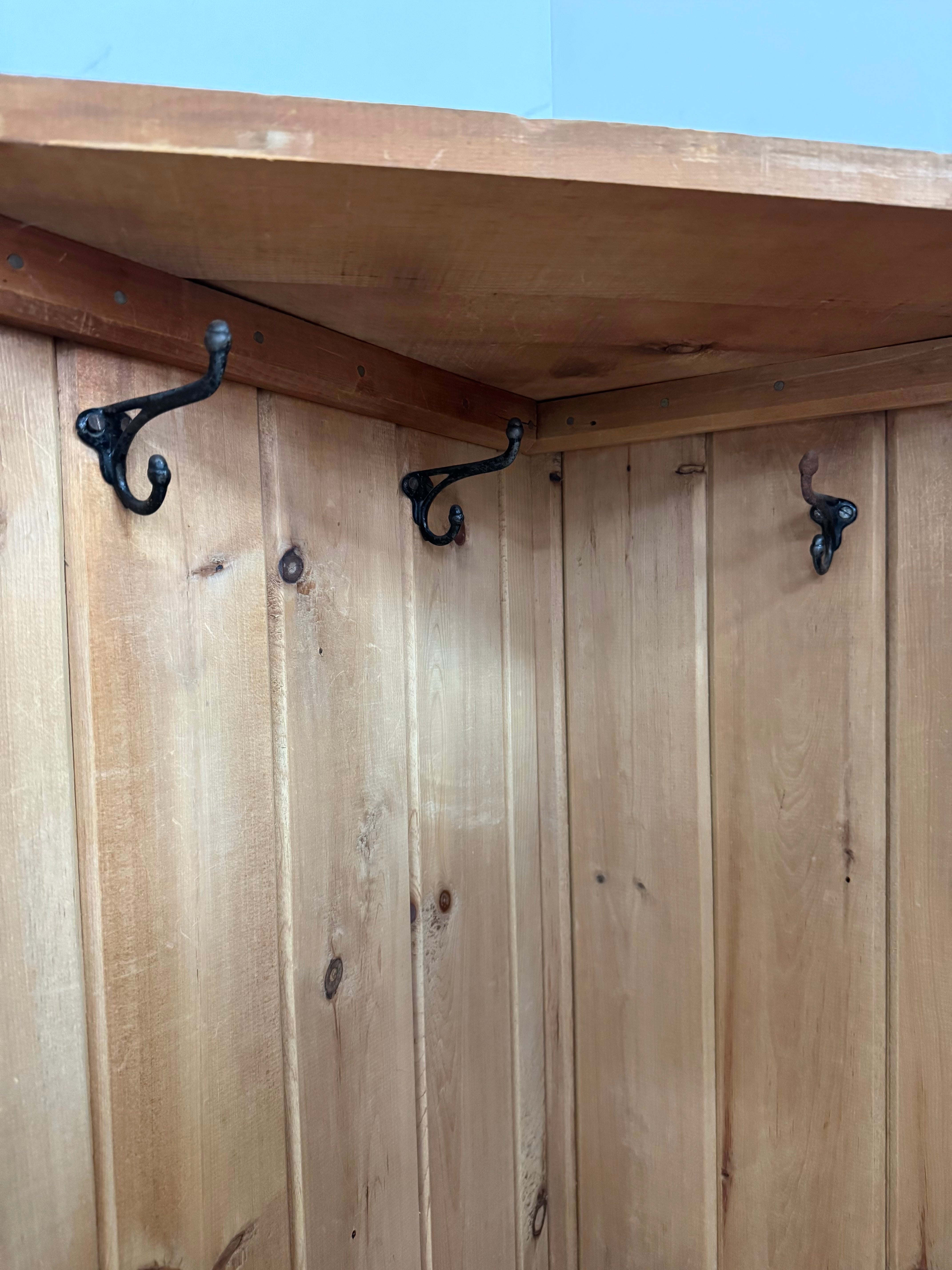 Rustic Pine Corner Cabinet